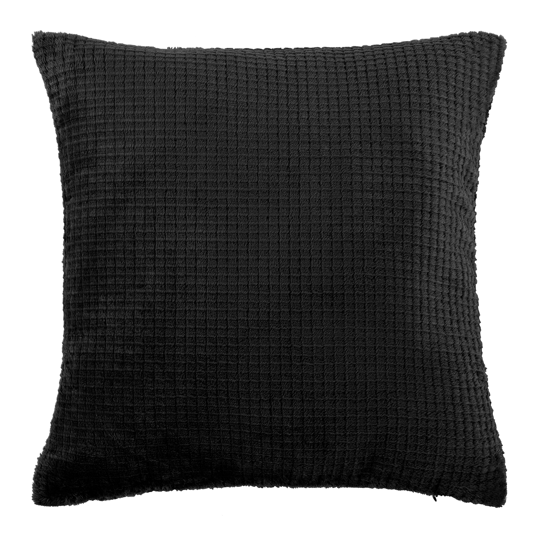 Kissenhülle - schwarz - Flanell-Jacquard - 60x60 cm