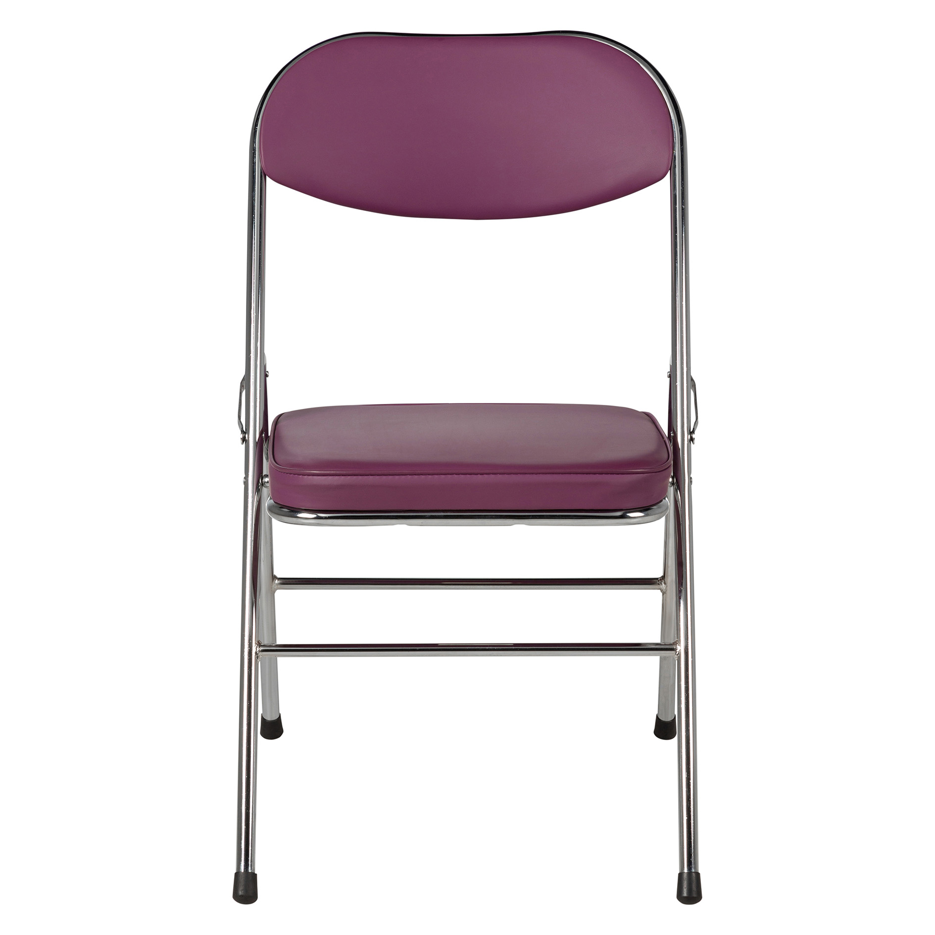 Klappstuhl - violett - Lederoptik