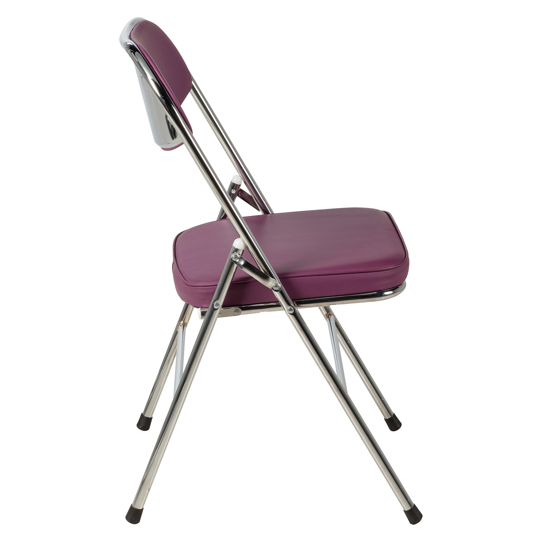 Klappstuhl - violett - Lederoptik