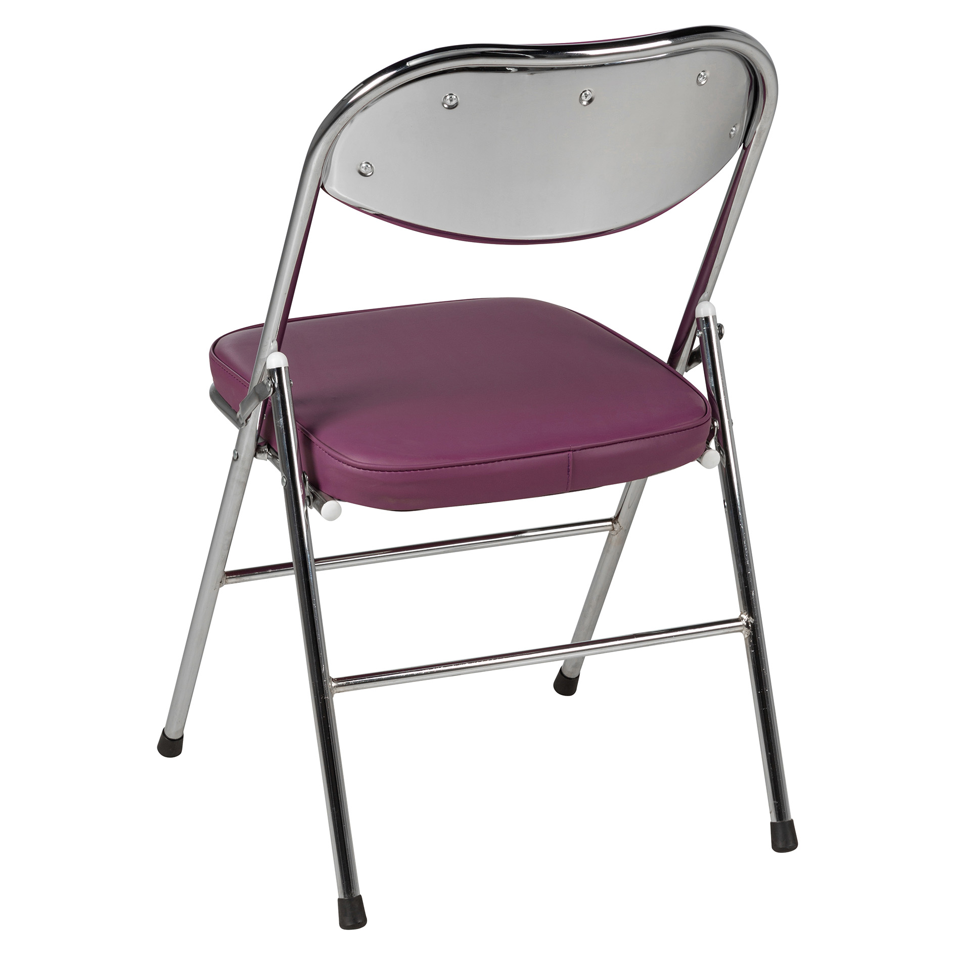 Klappstuhl - violett - Lederoptik