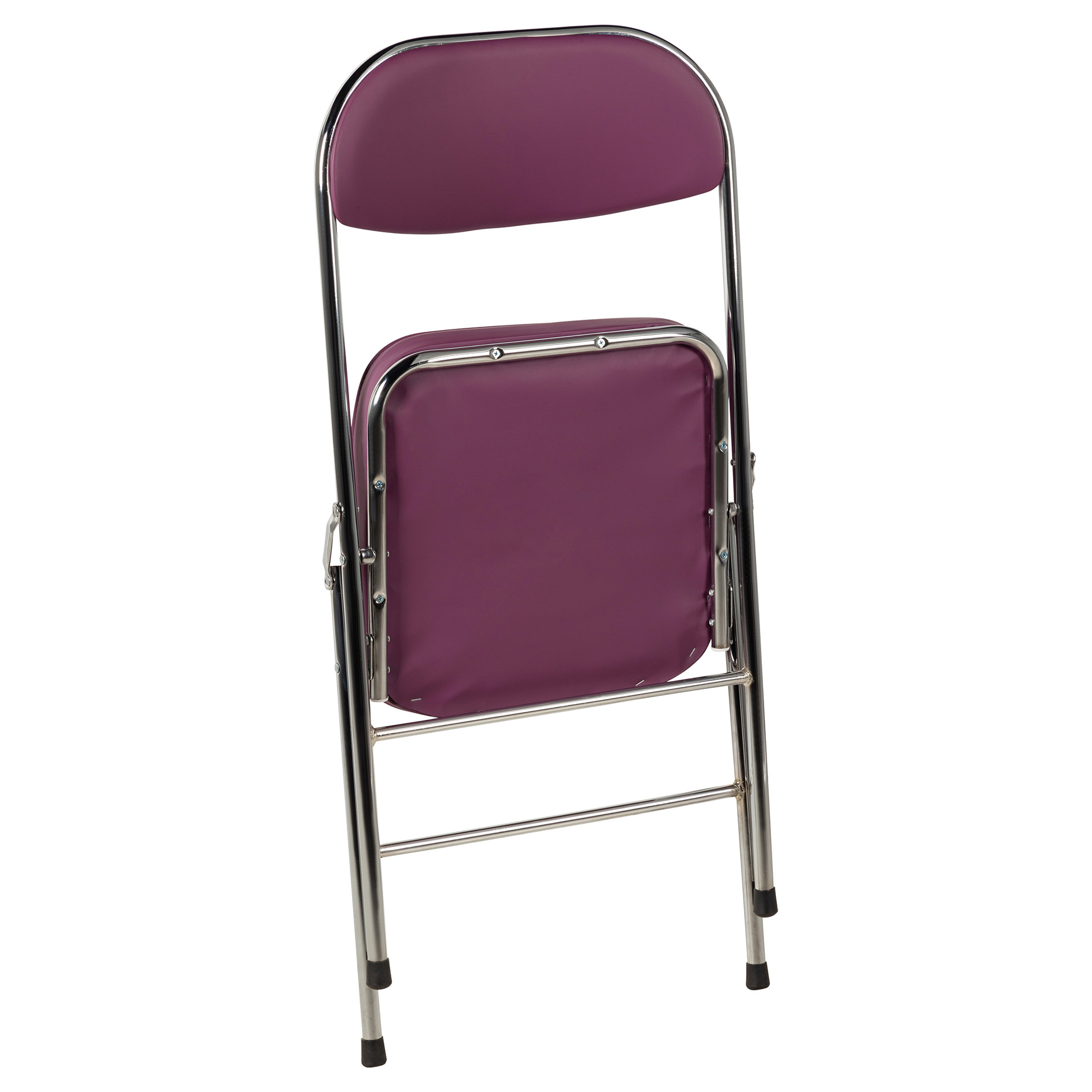 Klappstuhl - violett - Lederoptik