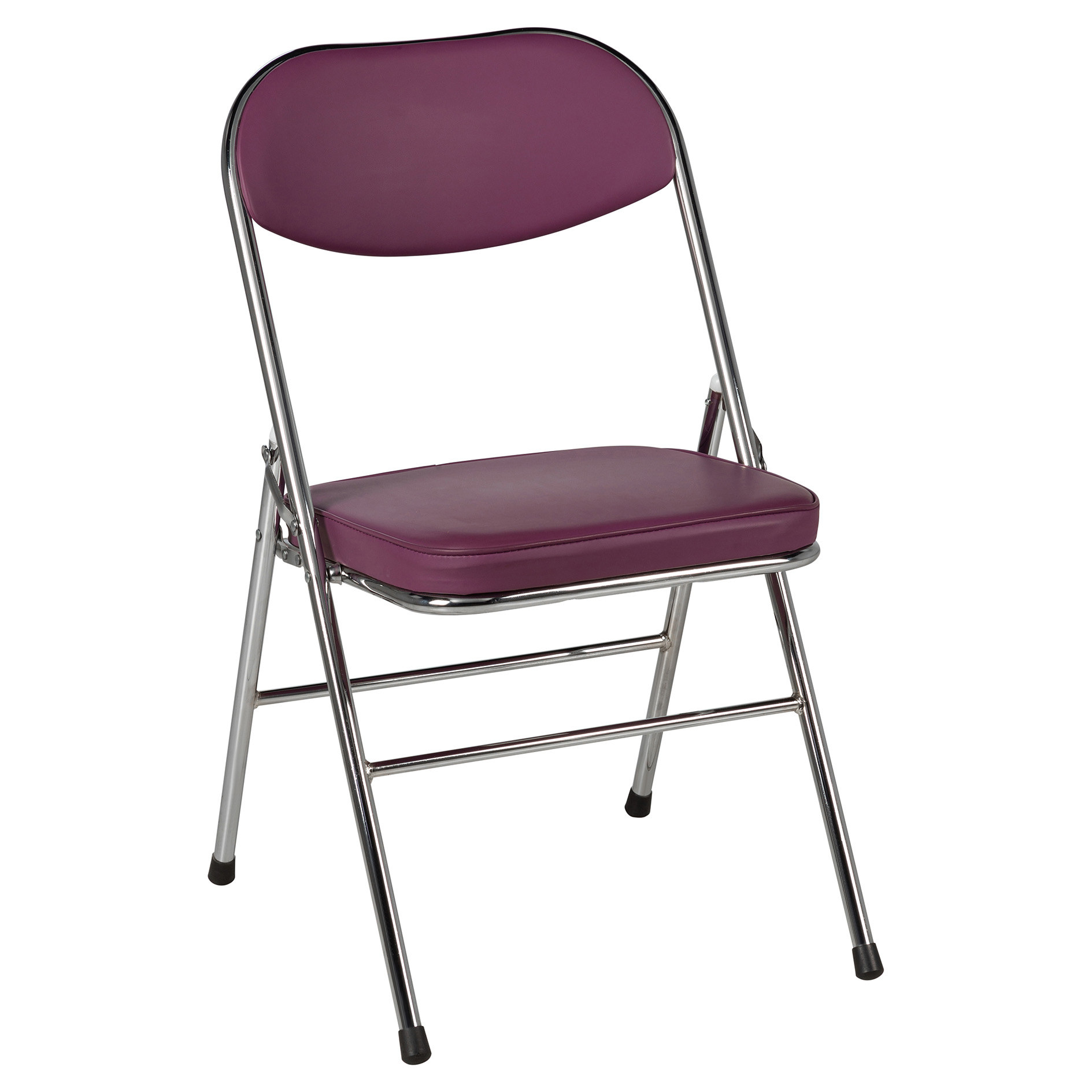 Klappstuhl - violett - Lederoptik