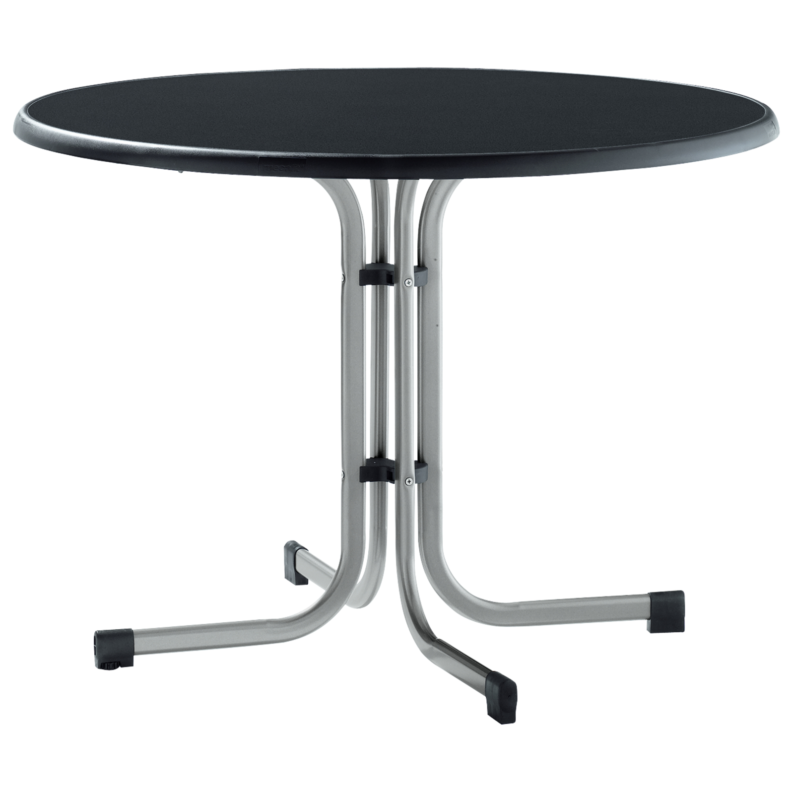 Klapptisch BOULEVARD - graphit-silber - rund - Ø 100 cm