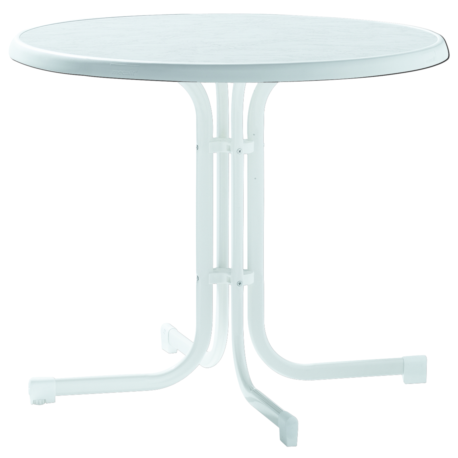 Klapptisch BOULEVARD - weiß - rund - Ø 86 cm