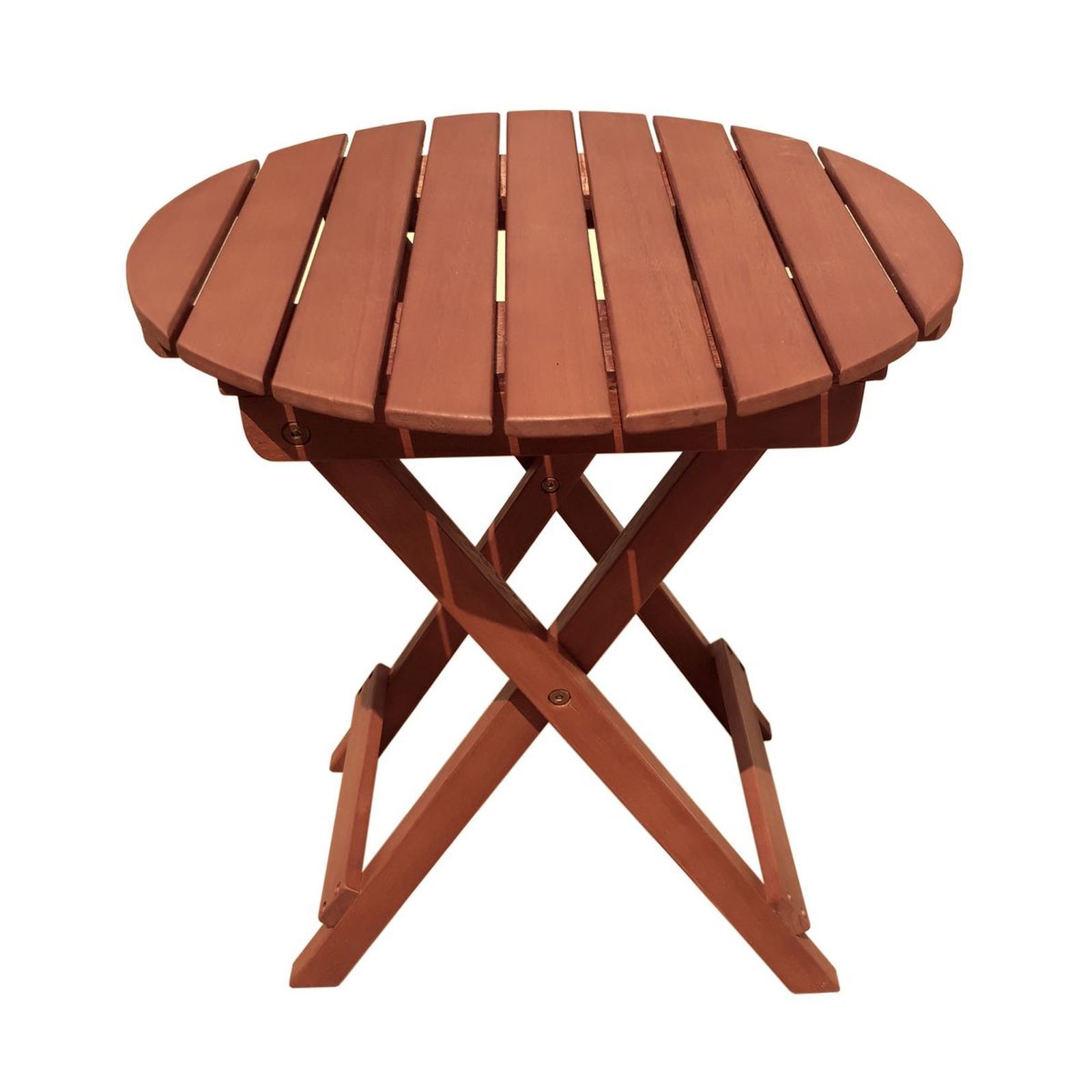Klapptisch LOS HANFORD - Eukalyptus massiv - Ø 45 cm