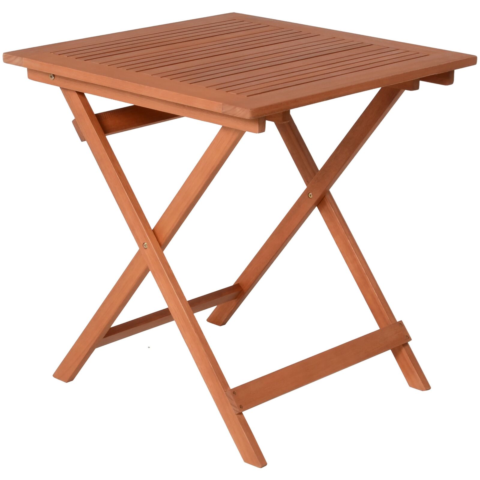 Klapptisch PASADENA - Eukalyptus Massivholz - 70x70 cm