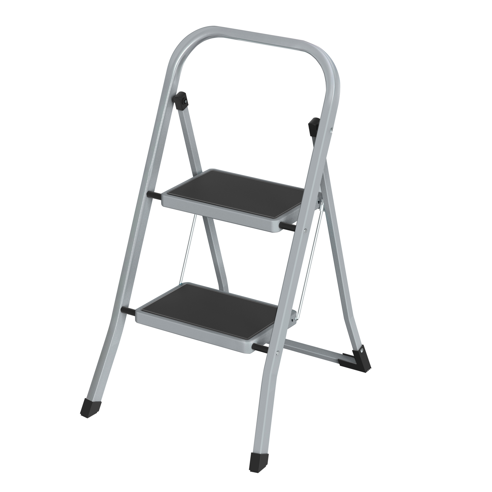 Klapptritt - silber - 2 Stufen - 82 cm