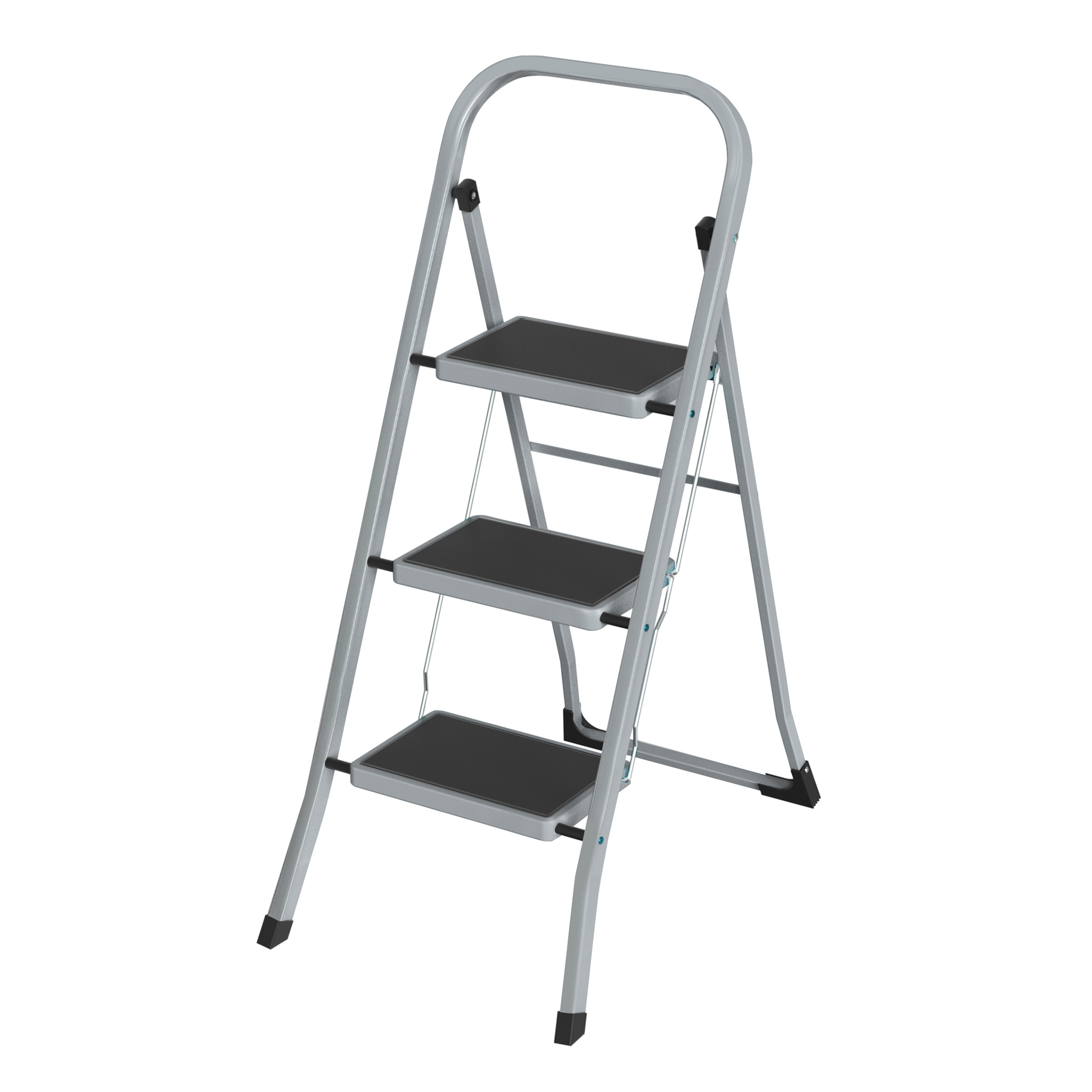 Klapptritt - silber - 3 Stufen - 105 cm