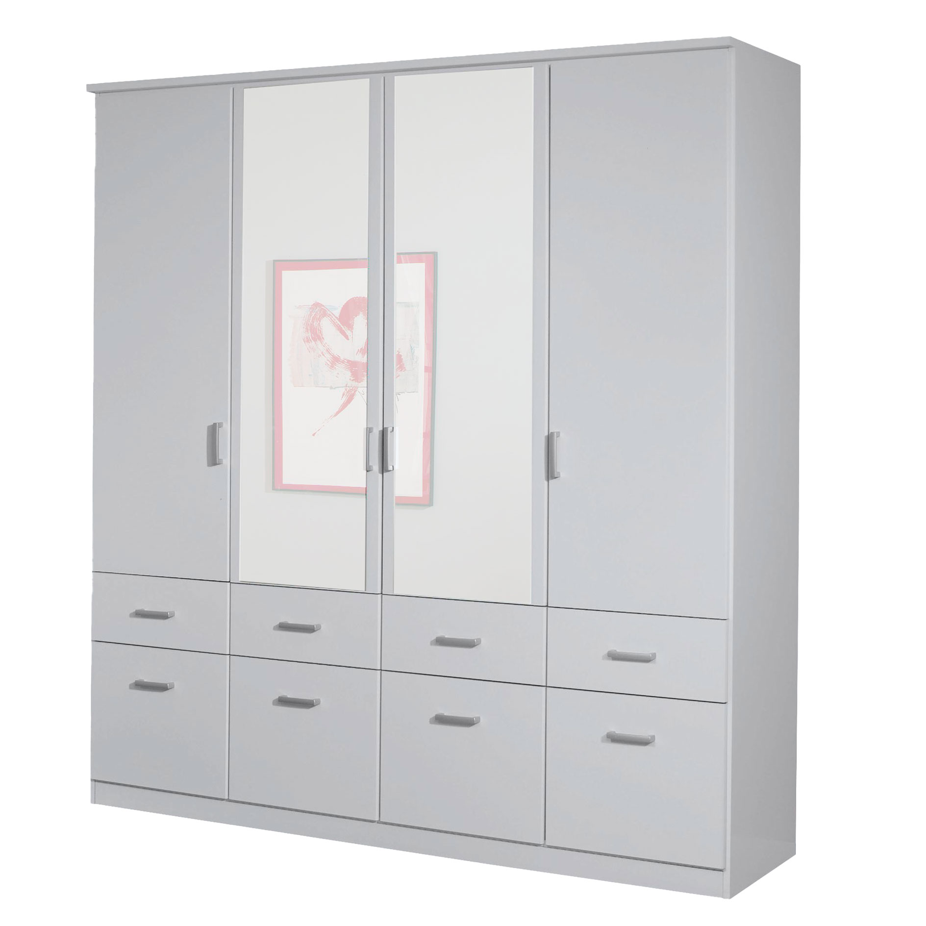 Kleiderschrank - alpinweiß - 181 cm breit