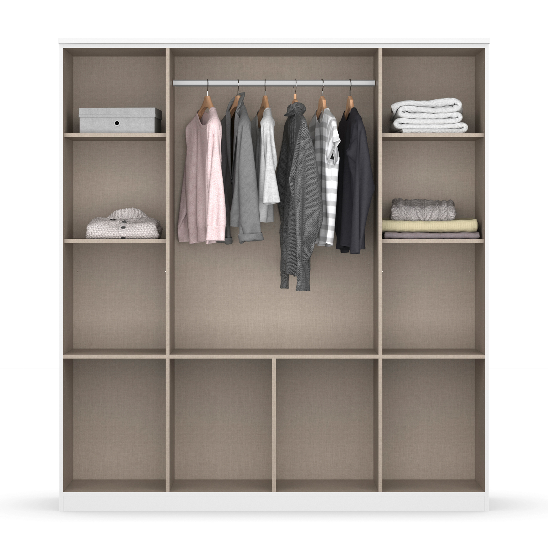 Kleiderschrank - alpinweiß - Sonoma Eiche - 181 cm breit