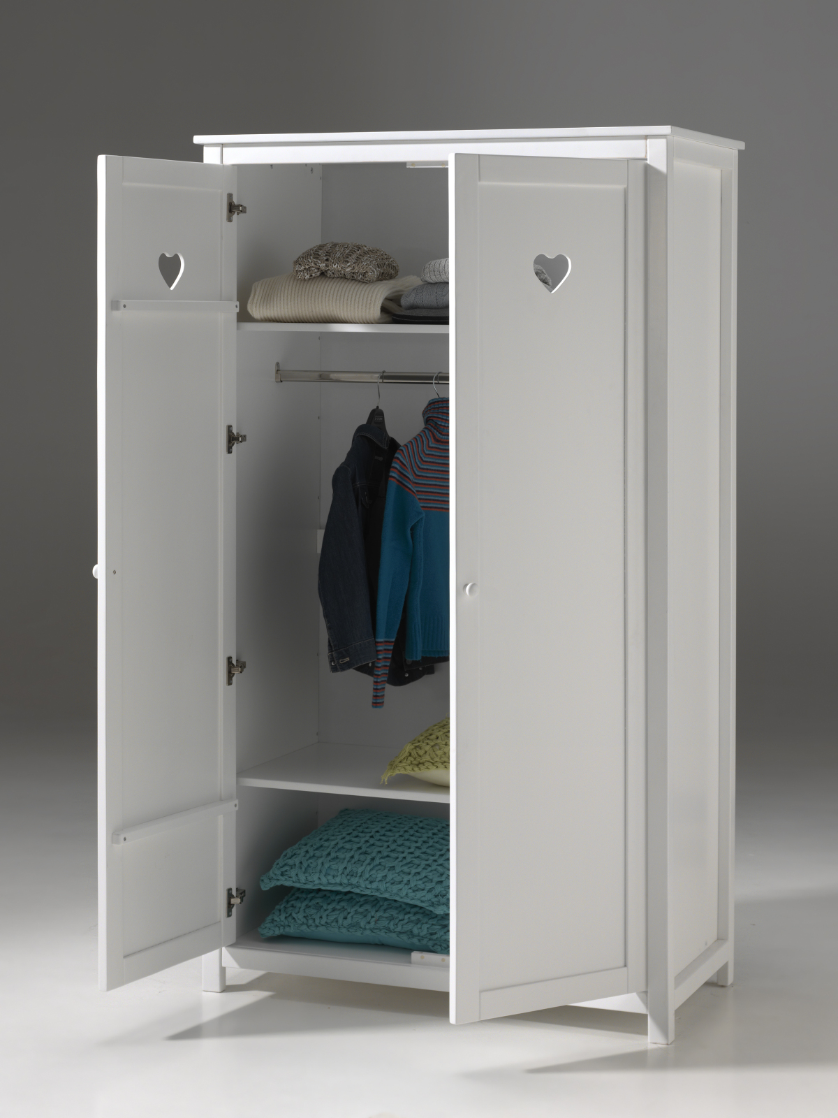 Kleiderschrank AMORI - weiß - 2-türig - 110 cm