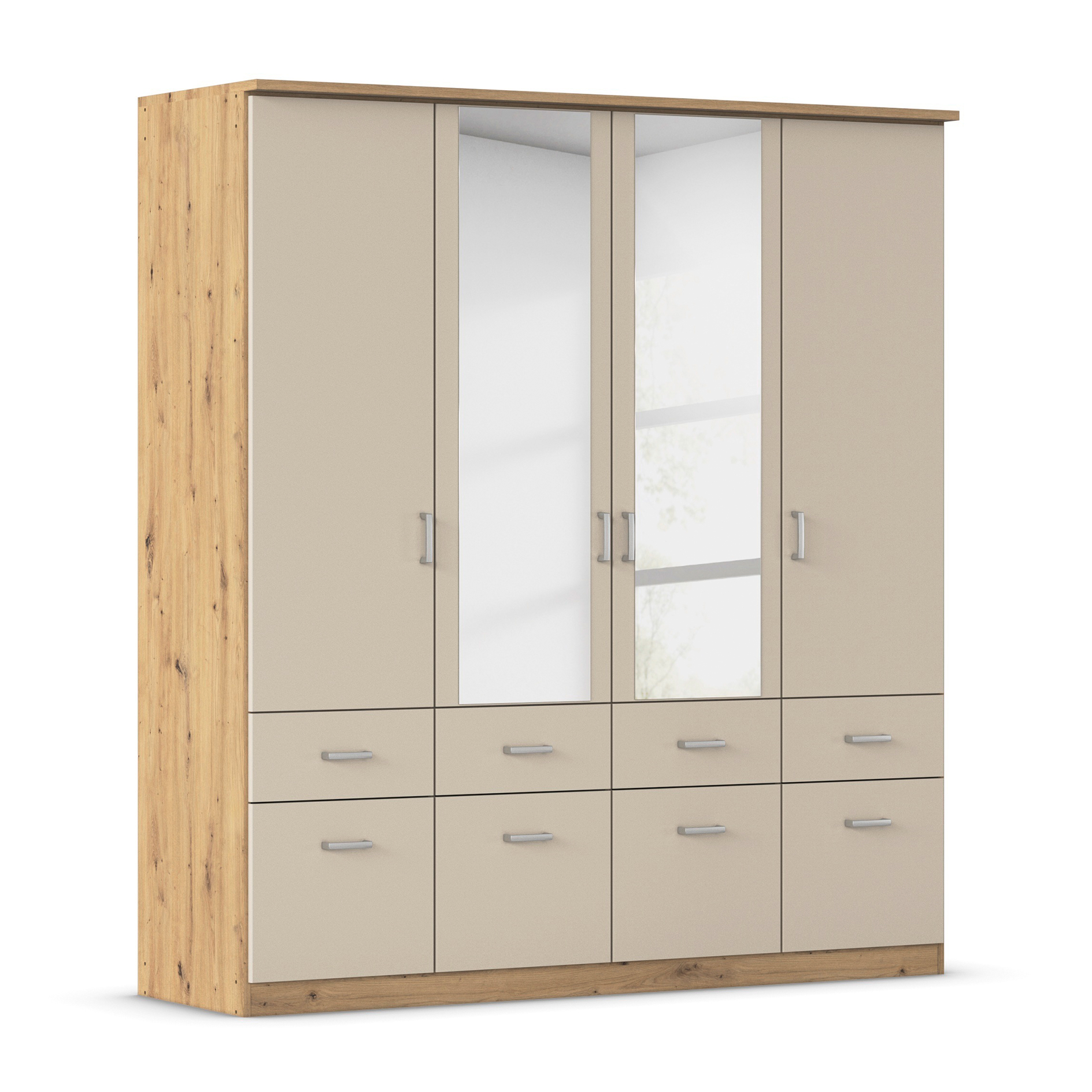 Kleiderschrank - Artisan Eiche - champagner - 181 cm breit