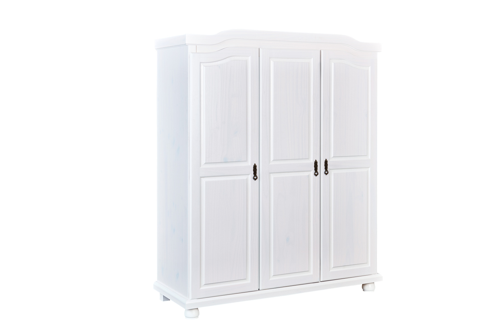 Kleiderschrank BASTIAN - weiß - Kiefer massiv - 150 cm breit
