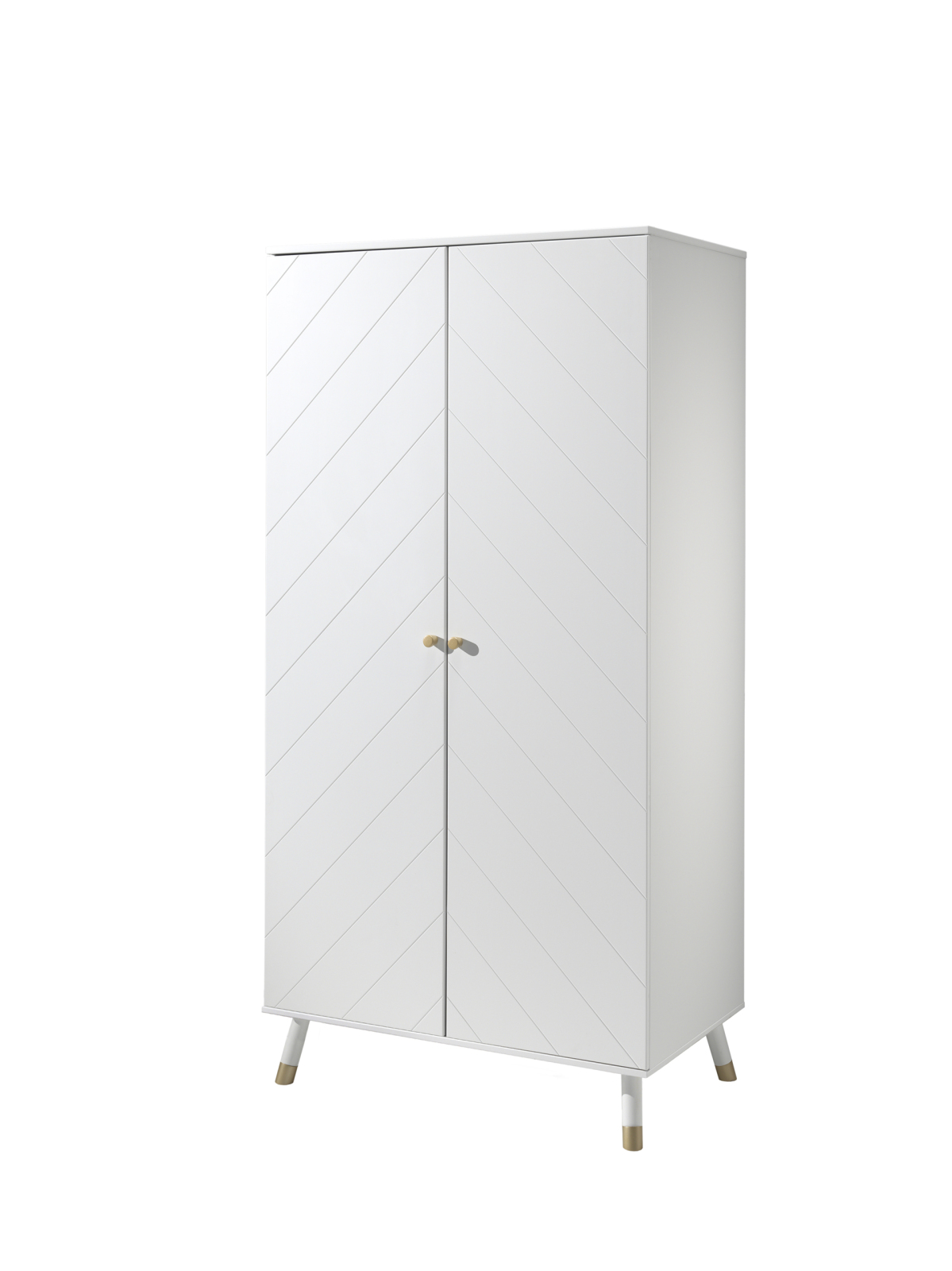 Kleiderschrank BILLY - weiß satin - 100 cm