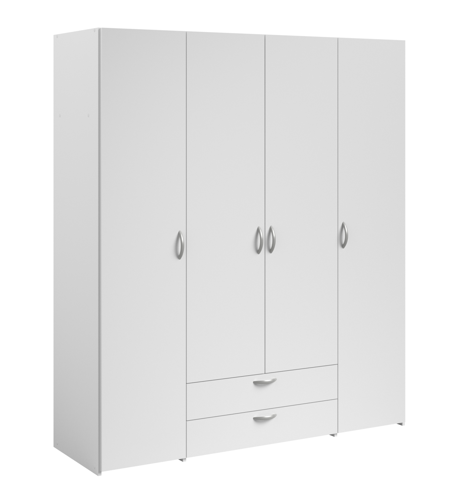Kleiderschrank DAILY 1 - weiß - 4-türig - 160 cm breit