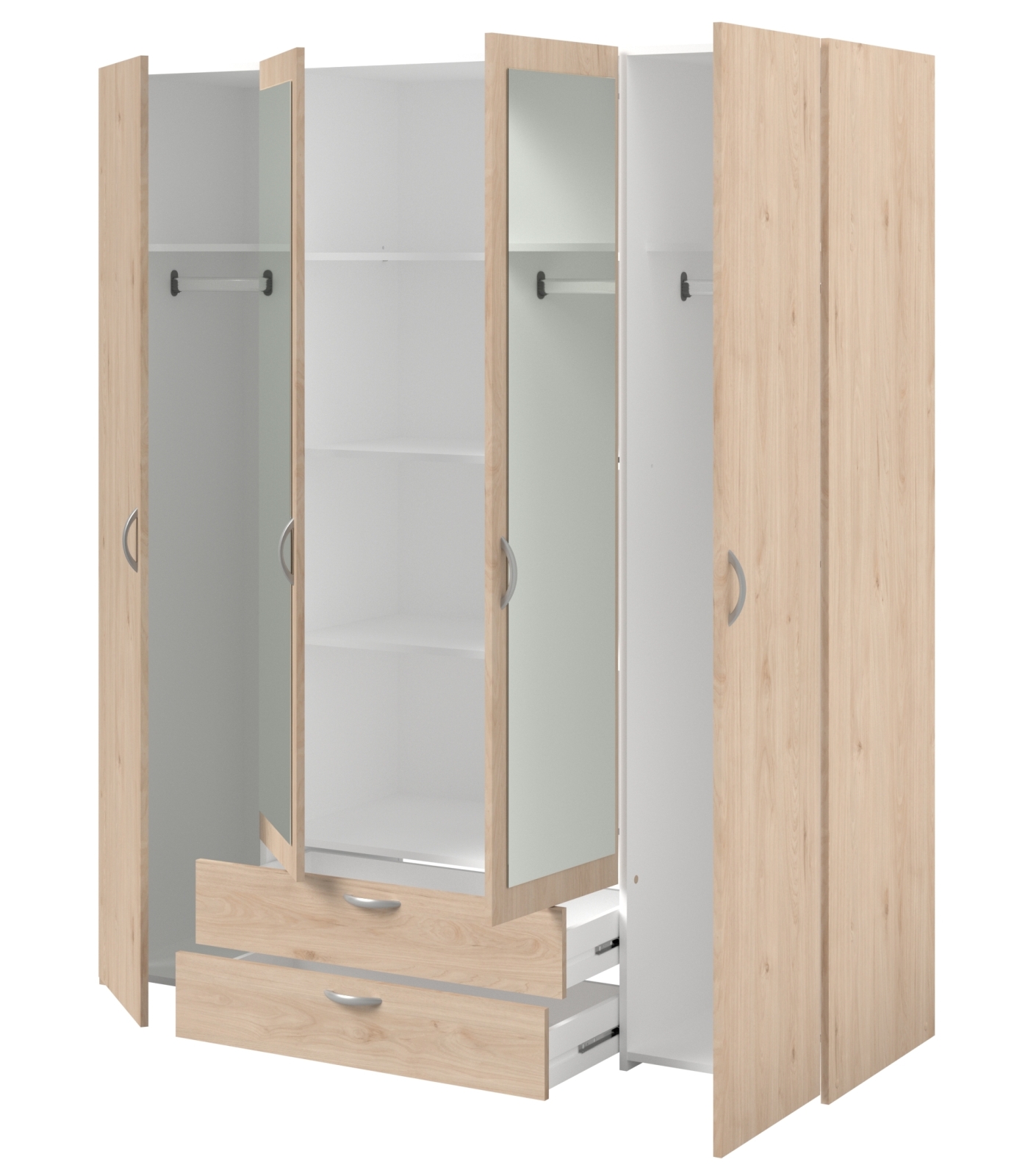 Kleiderschrank DAILY 13 - Jackson Eiche - 4-türig - 160 cm breit