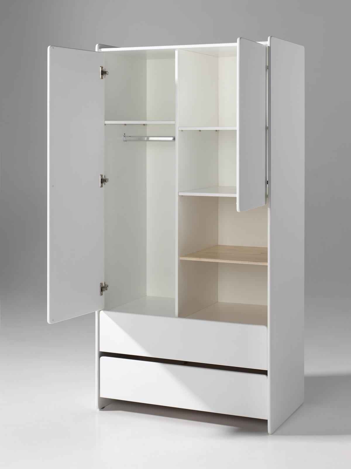 Kleiderschrank KIDDY - weiß - 90 cm breit