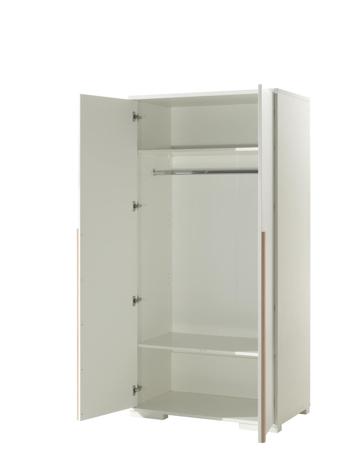 Kleiderschrank LONDON - weiß - 98 cm breit