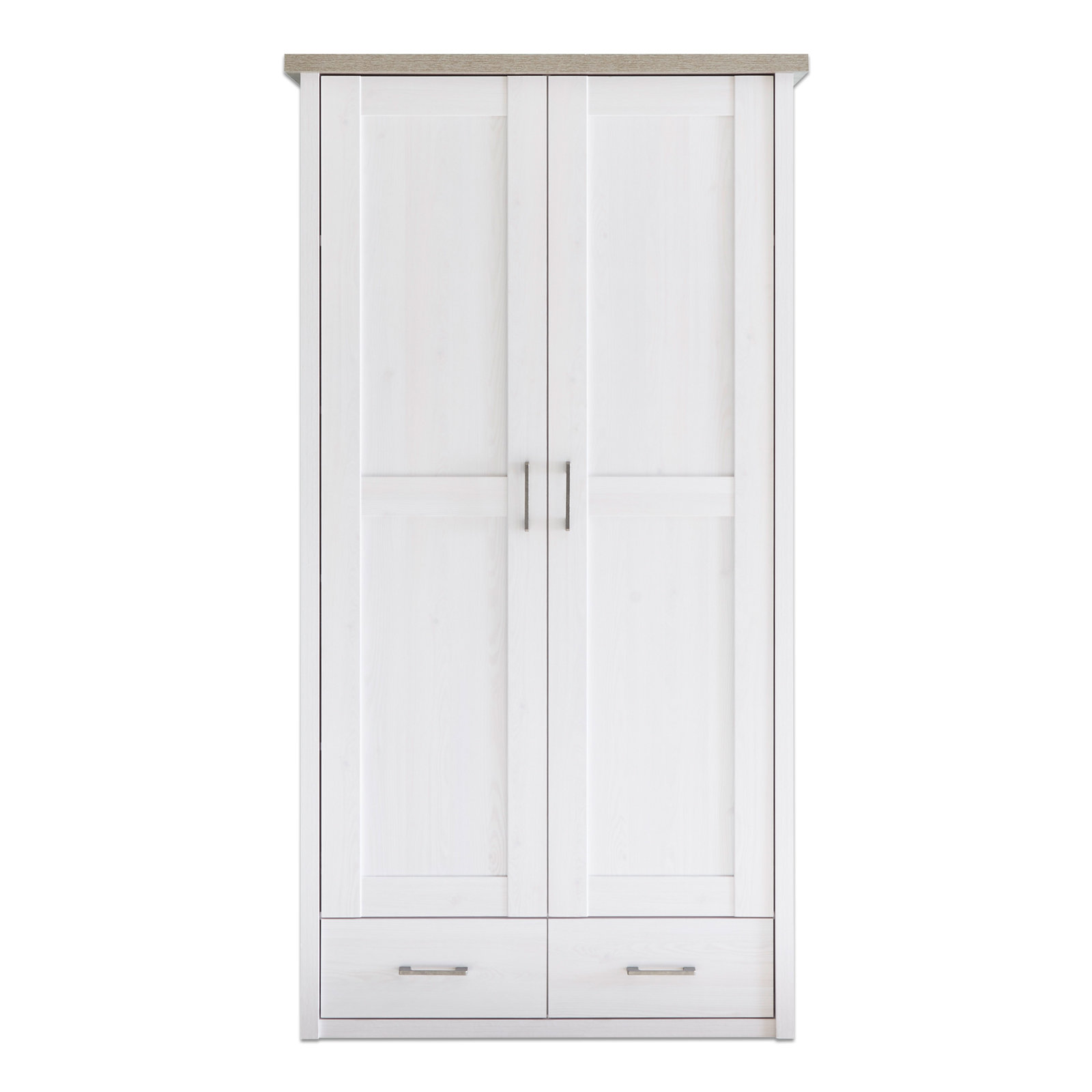 kleiderschrank - pinie weiß - trüffel - 106 cm