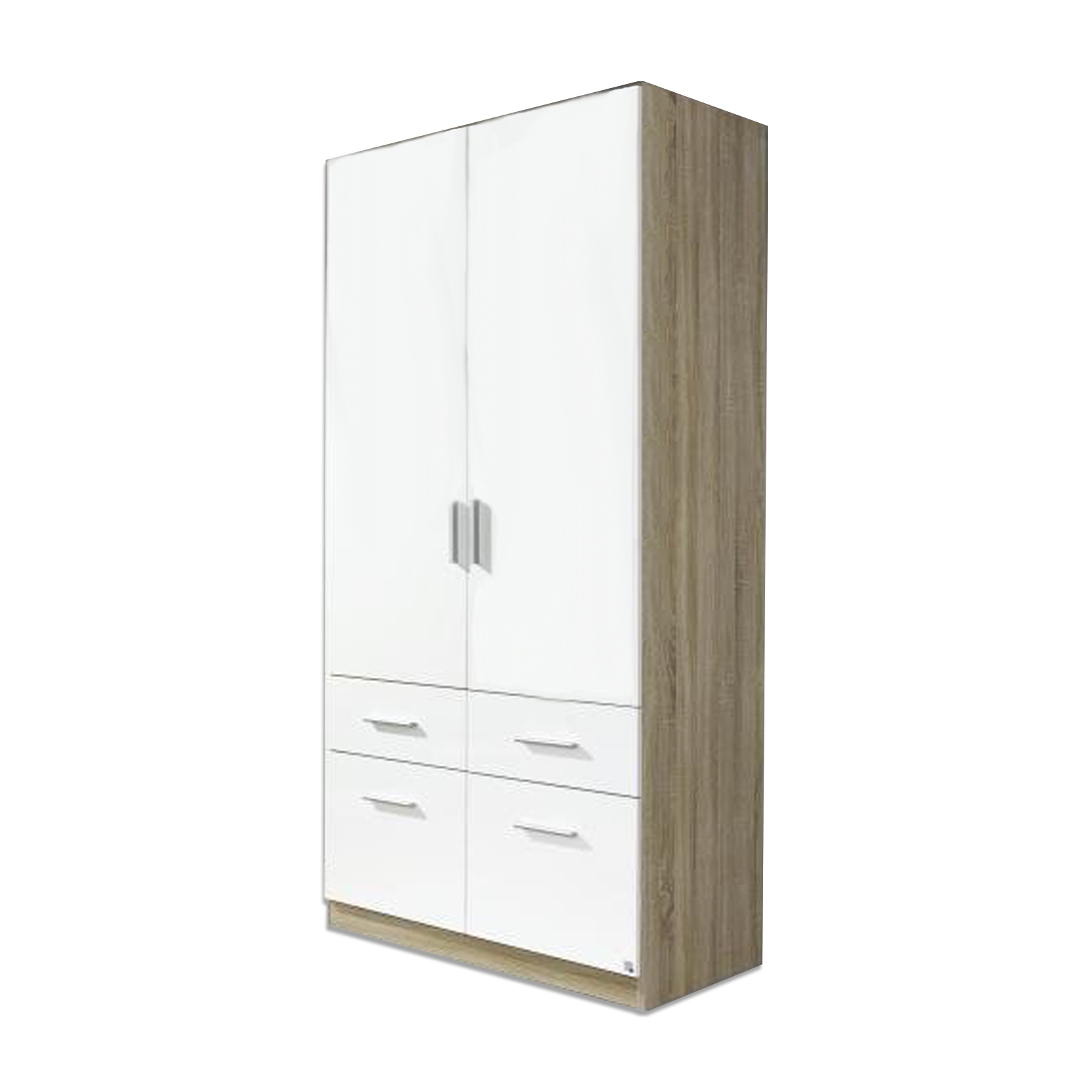 Kleiderschrank Sonoma Eiche Weiss