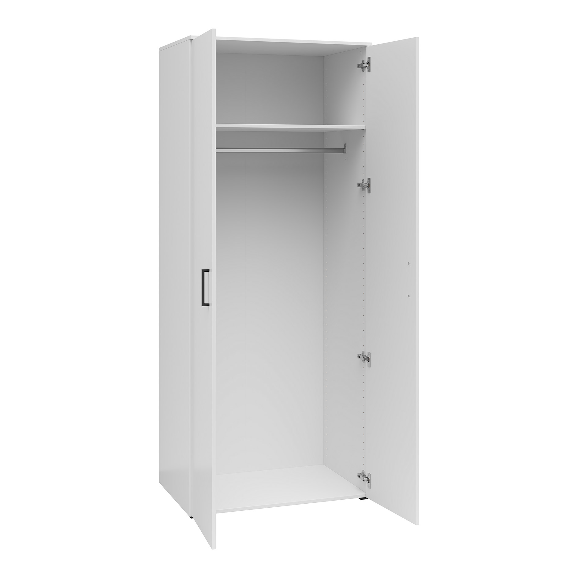 kleiderschrank - weiß - breite 80 cm - xl-tiefe | online bei