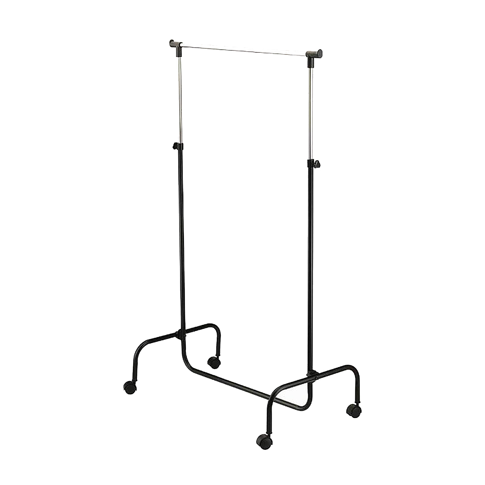 Kleiderwagen - chrom-schwarz - 80 cm breit
