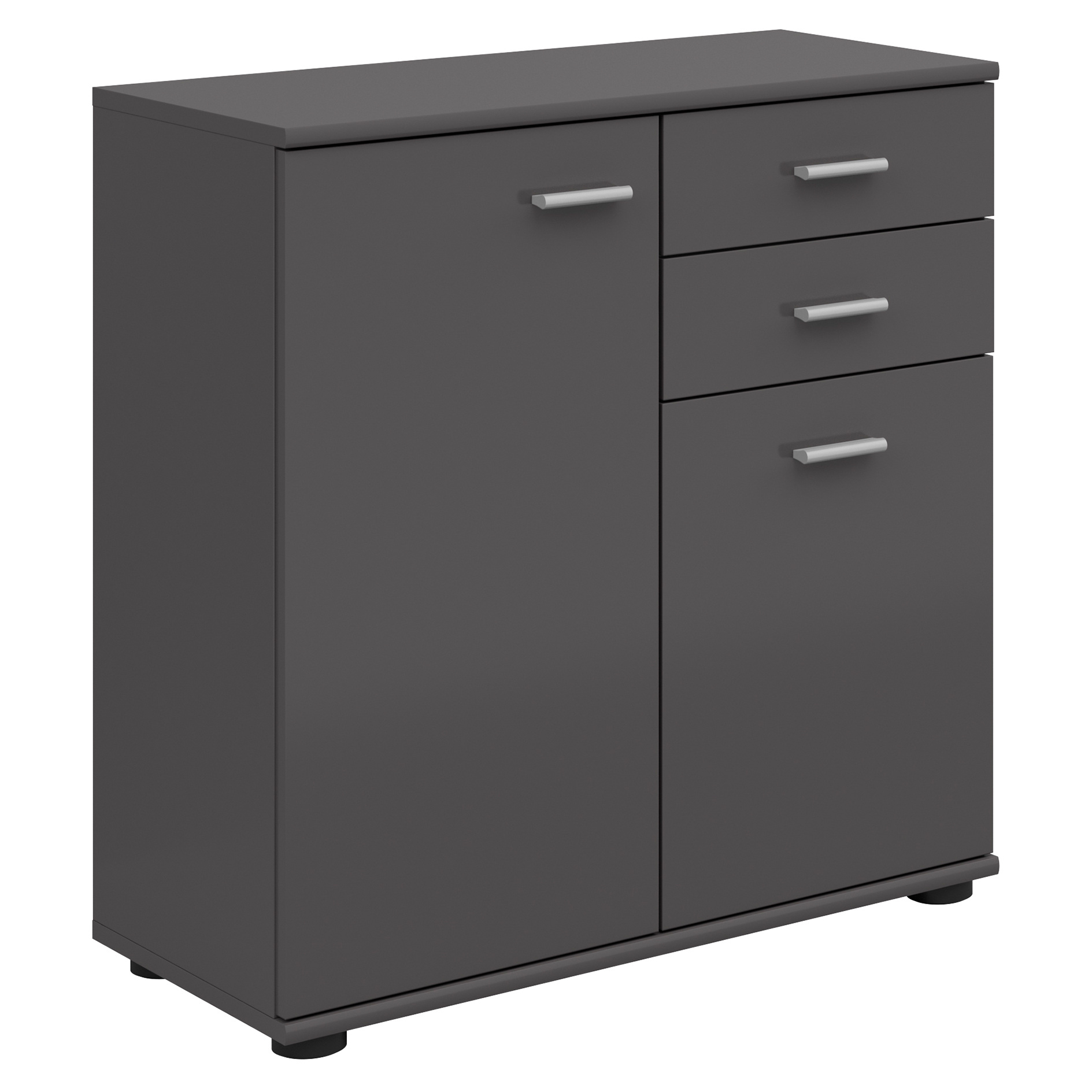 Kommode - anthrazit - 2 Schubladen - 71 cm breit