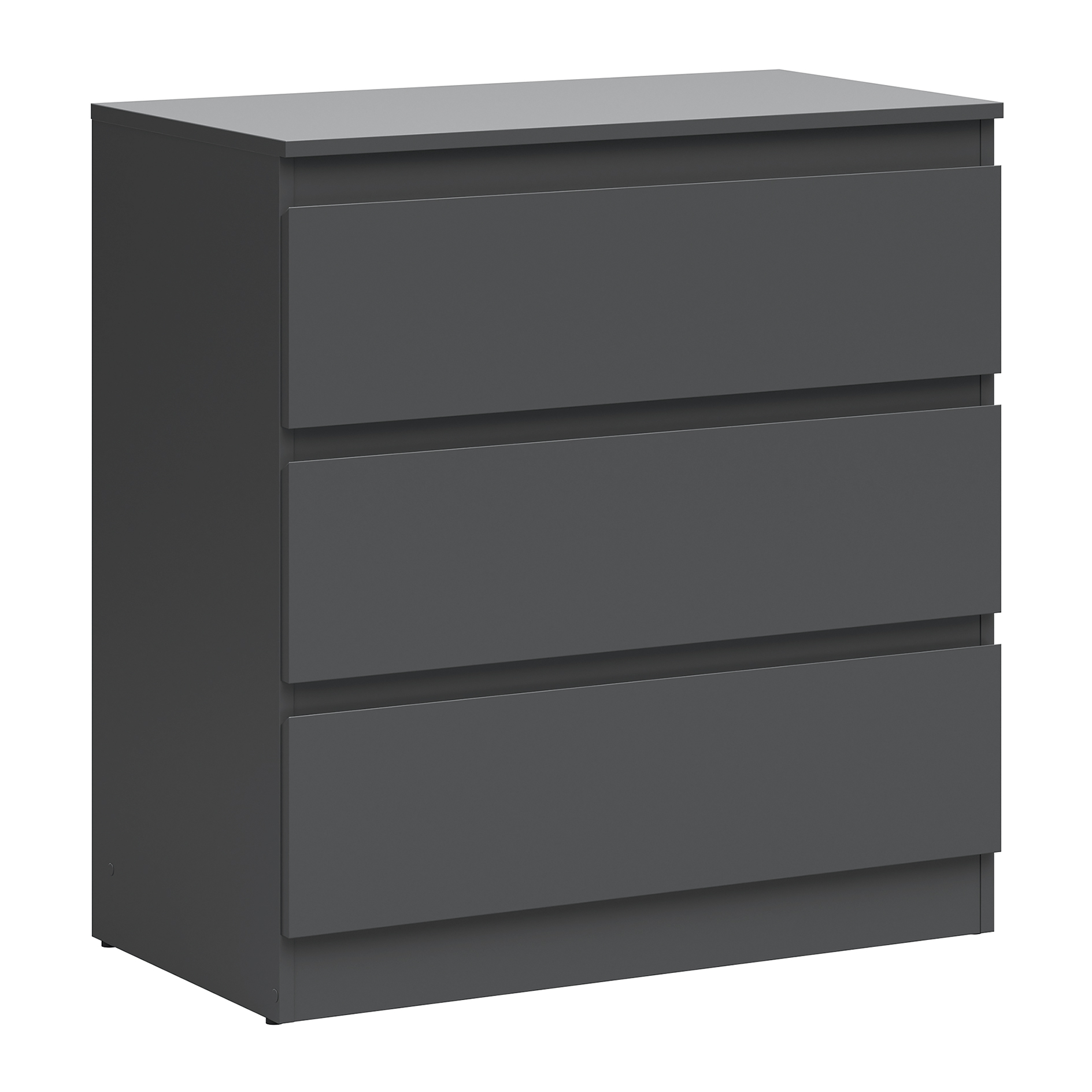 Kommode - anthrazit - 3 Schubkästen - 77 cm