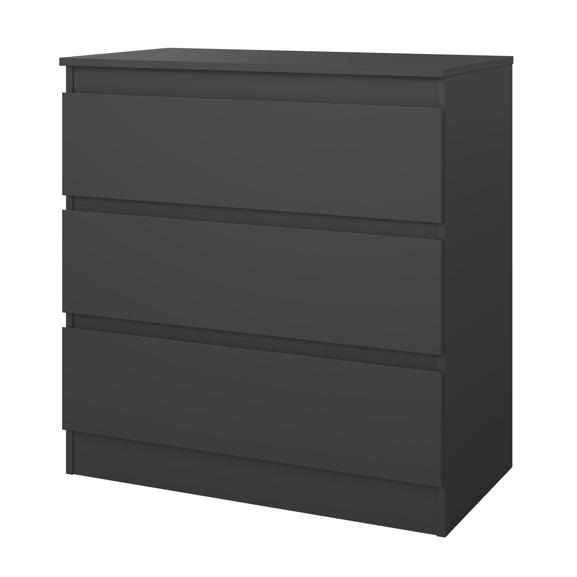 Kommode - anthrazit - 3 Schubkästen - 77 cm