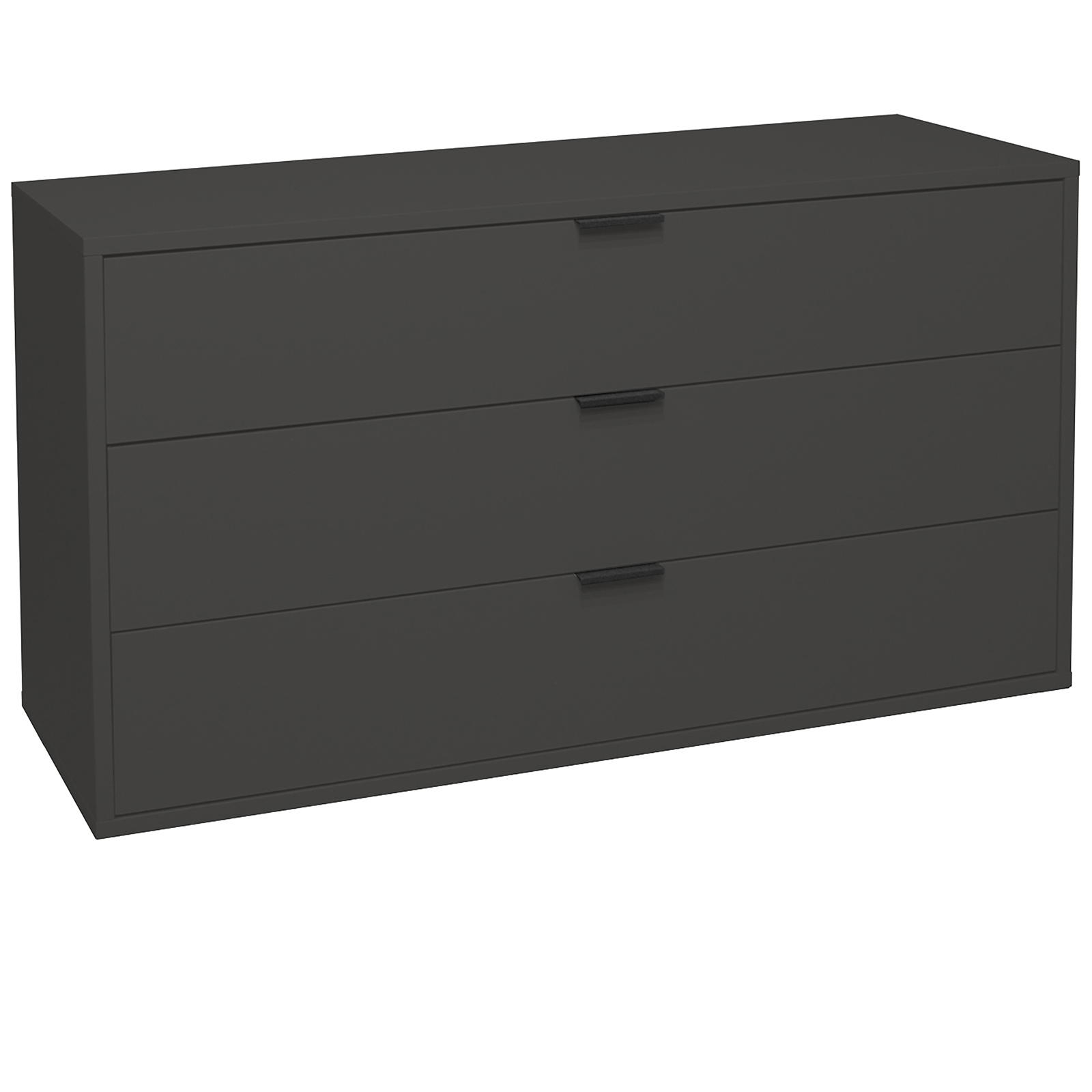 Kommode - anthrazit matt - 3 Schubkästen