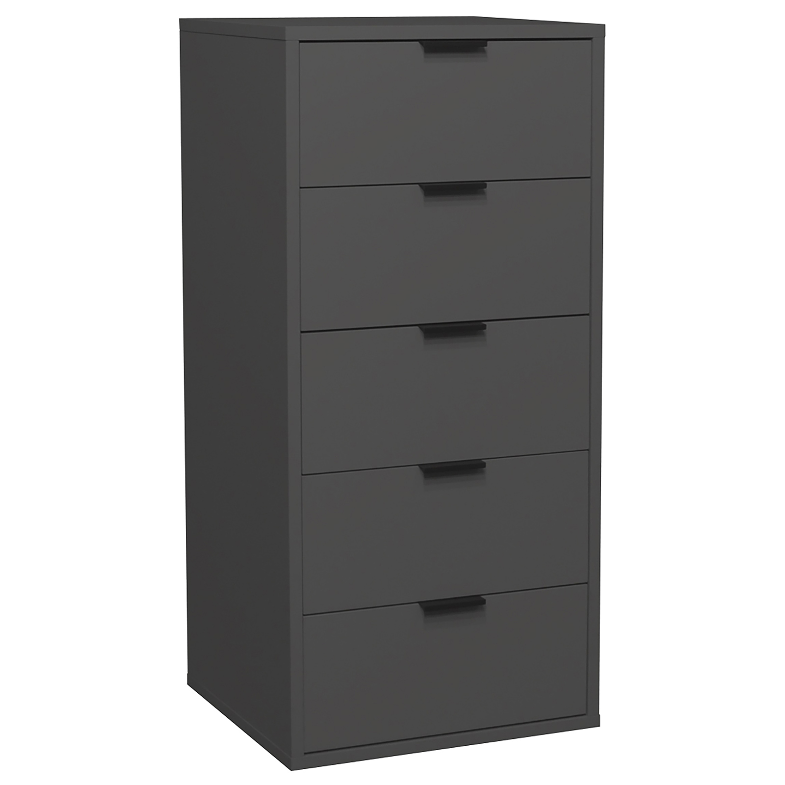 Kommode - anthrazit matt - 5 Schubkästen