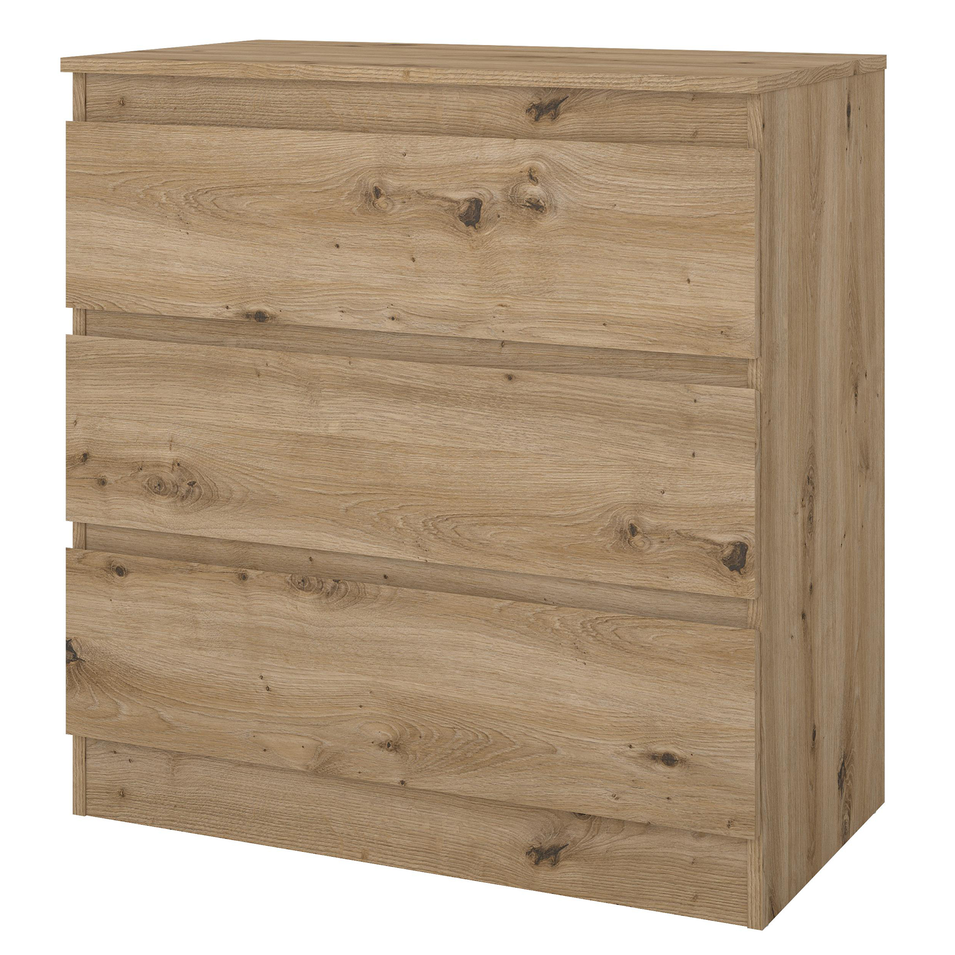Kommode - Artisan Eiche - 3 Schubkästen - 77 cm