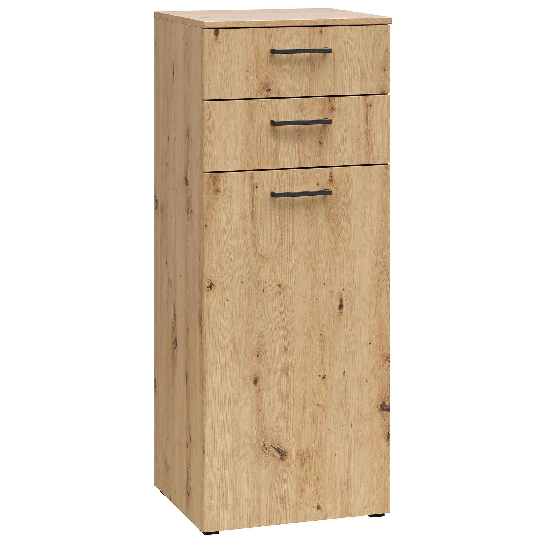 Kommode - Artisan Eiche - eine Tür - 2 Schubkästen - 45 cm