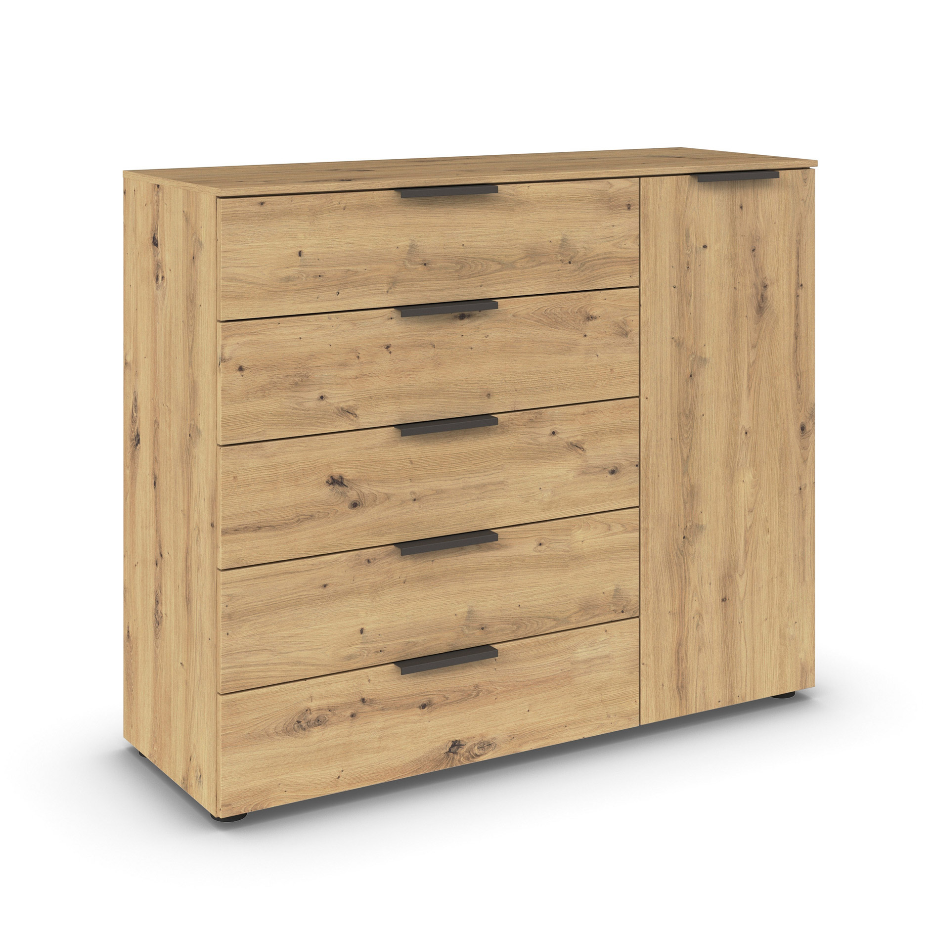 Kommode - Artisan Eiche - Graphitgriffe - 120 cm