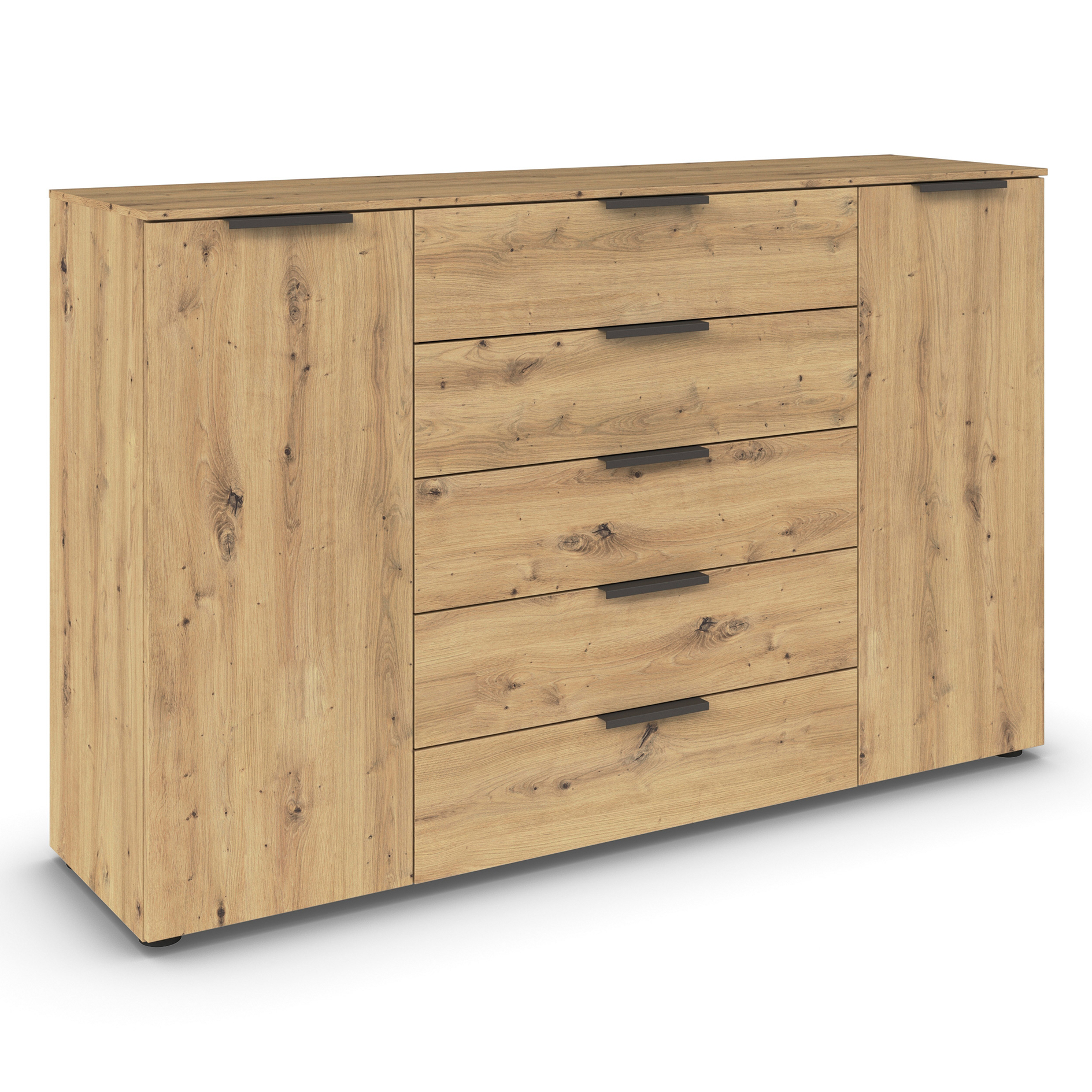 Kommode - Artisan Eiche - Graphitgriffe - 160 cm
