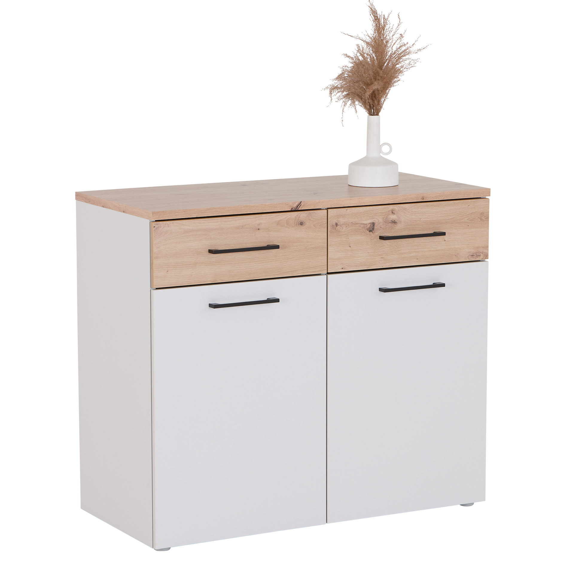 Kommode - Artisan Eiche - kieselgrau - 100 cm