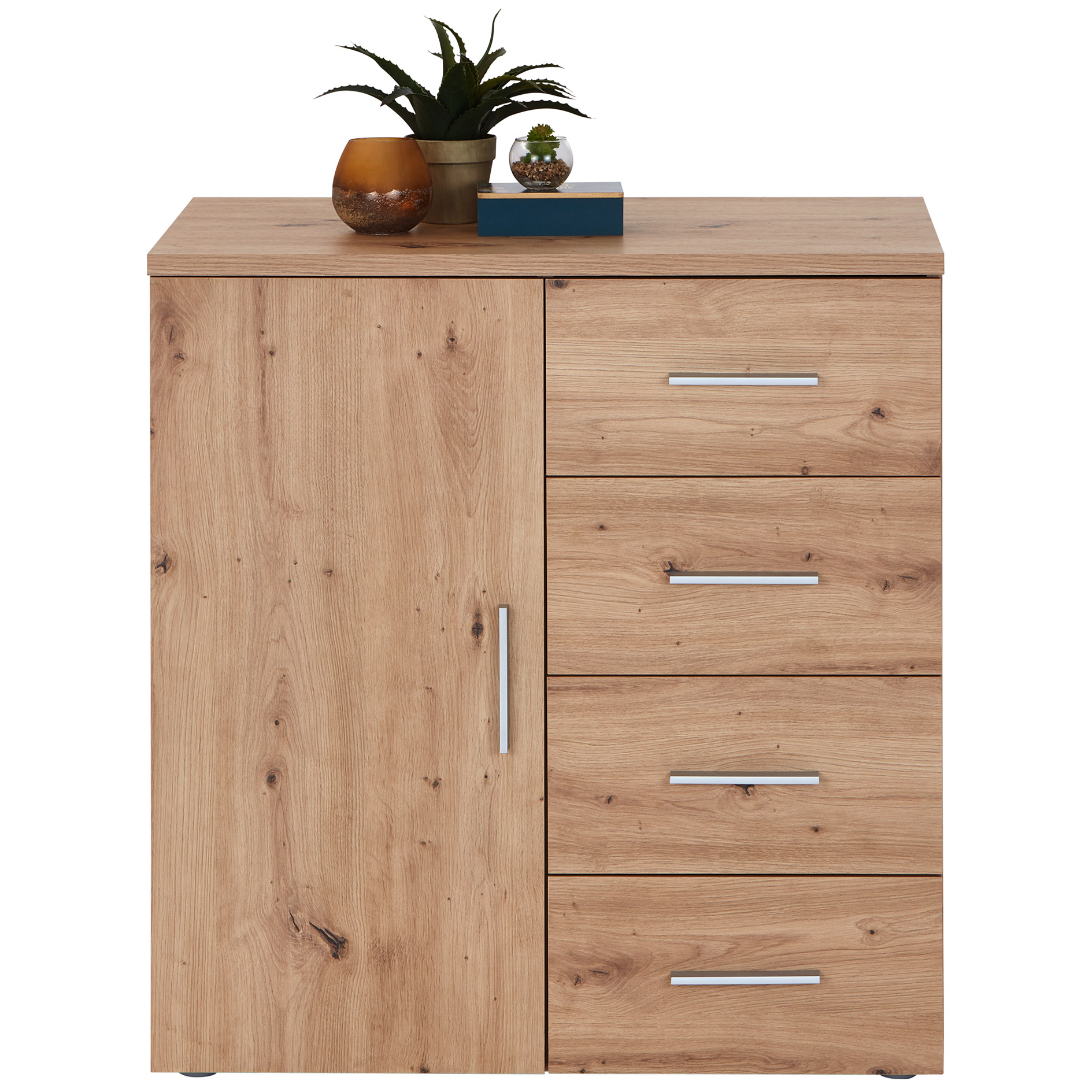Kommode - Artisan Eiche - mit Übertiefe - 80 cm