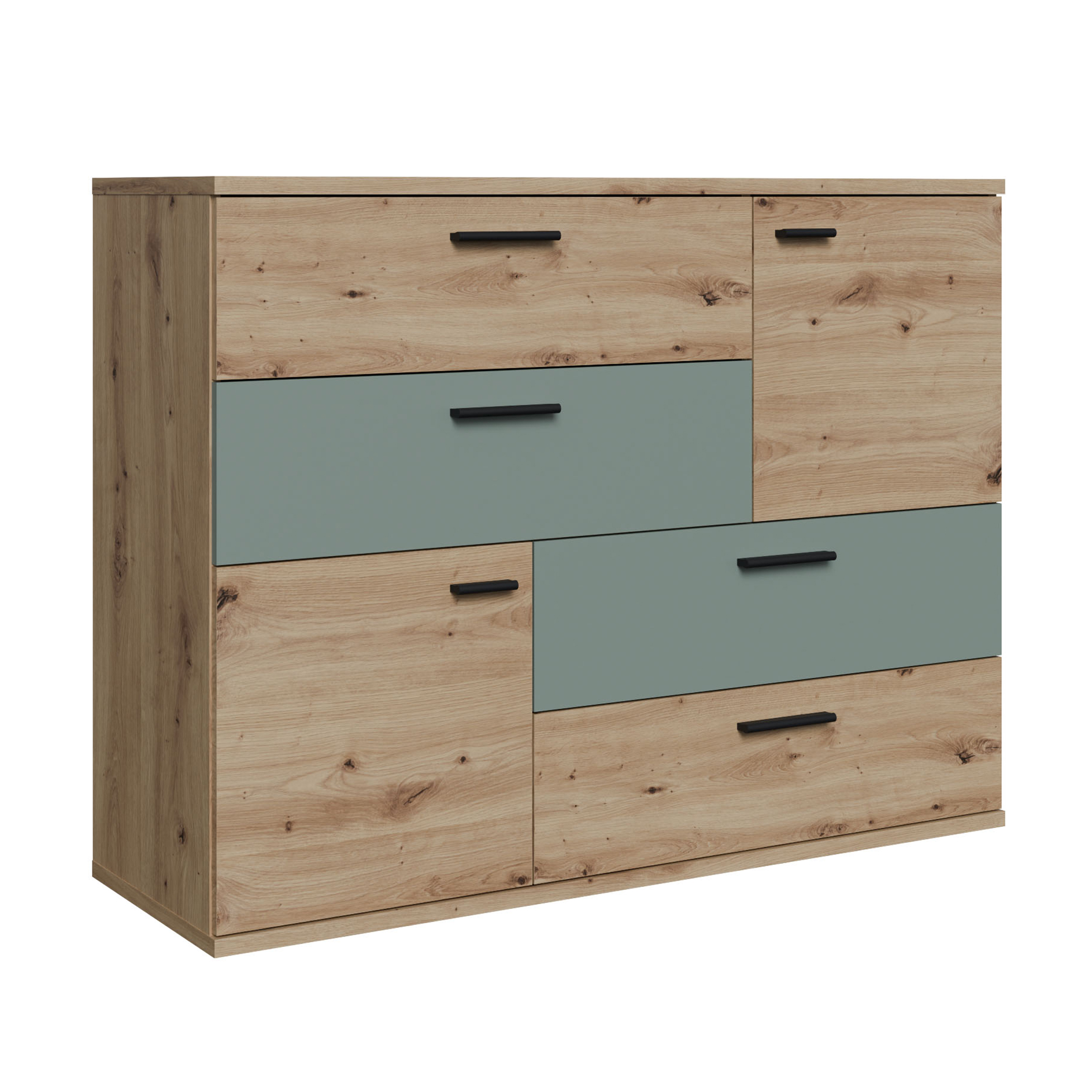 Kommode - Artisan Eiche - salbei - 125 cm