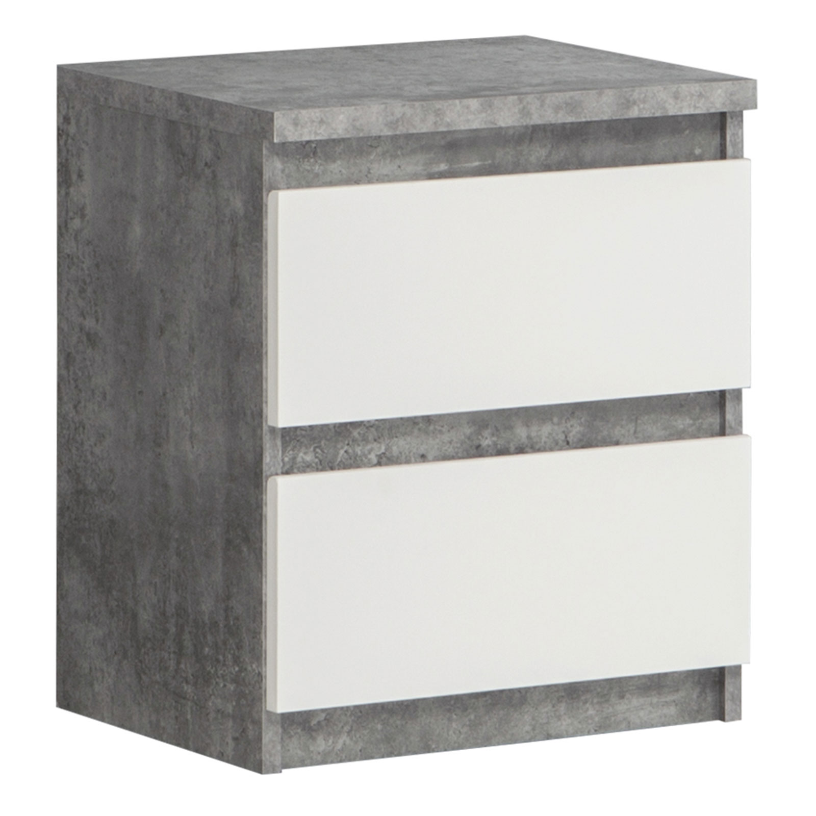 Kommode - Betonoptik-weiß - 42 cm breit