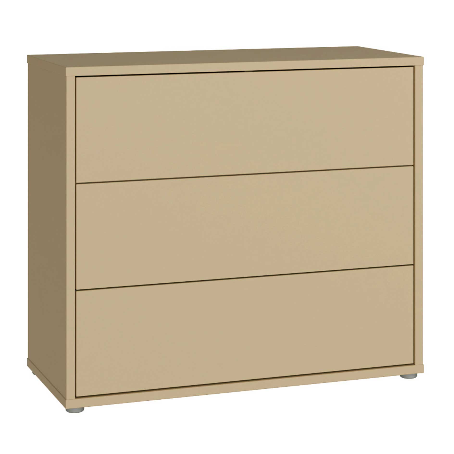 Kommode - buttergelb - 3 Schubkästen - 95 cm