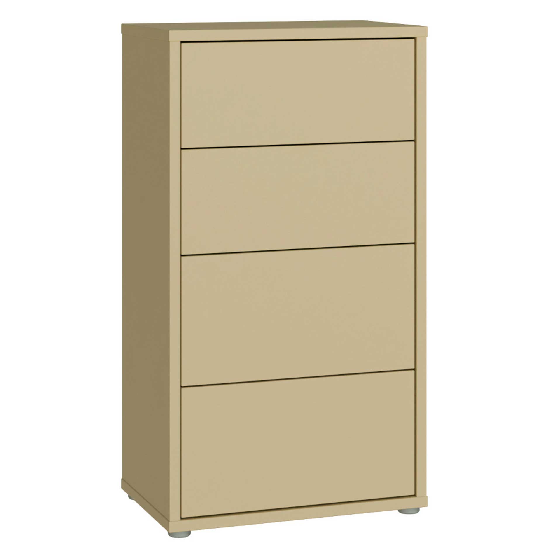 Kommode - buttergelb - 4 Schubkästen - 55 cm