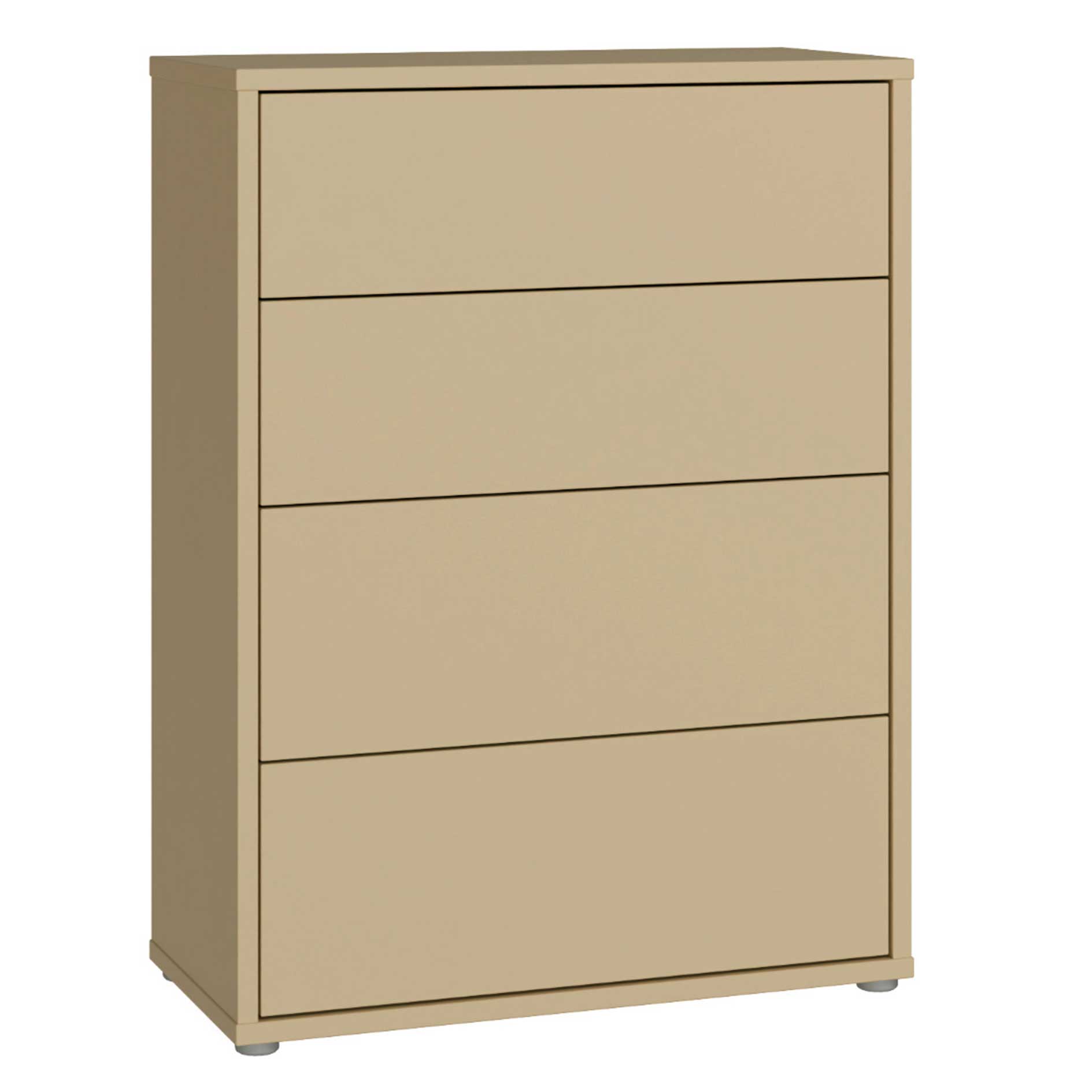 Kommode - buttergelb - 4 Schubkästen - 75 cm