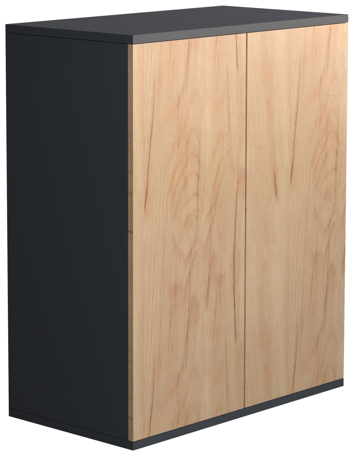 Kommode DALOSA - anthrazit-Honig Eiche - 2 Fächer - 60 cm
