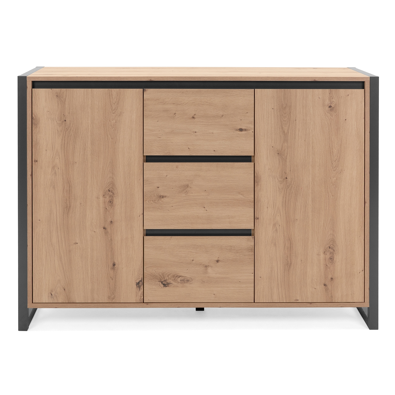Kommode DENVER - Artisan Eiche - anthrazit - 120 cm