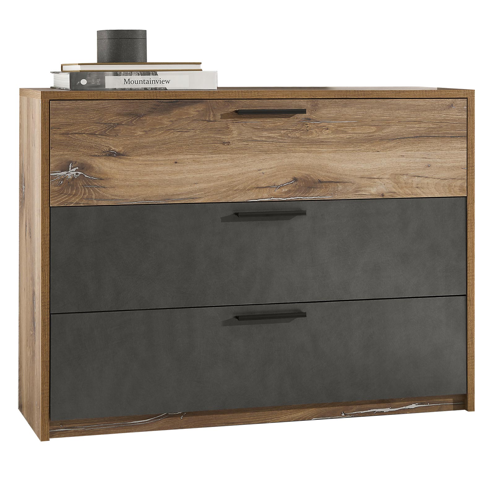 Kommode - Flagstaff Eiche dunkel - Matera - 125 cm
