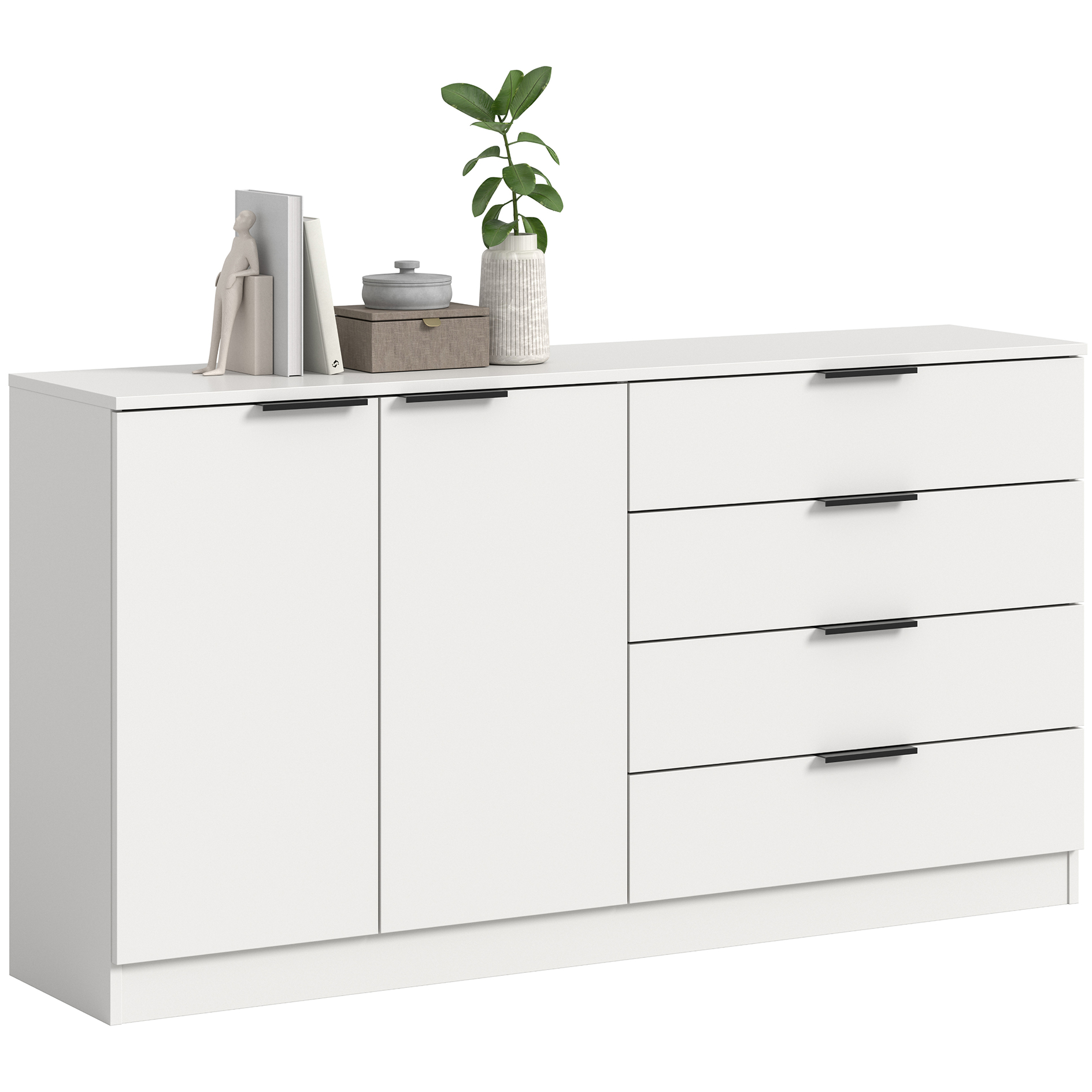 Kommode KOPENHAGEN - weiß - 148 cm