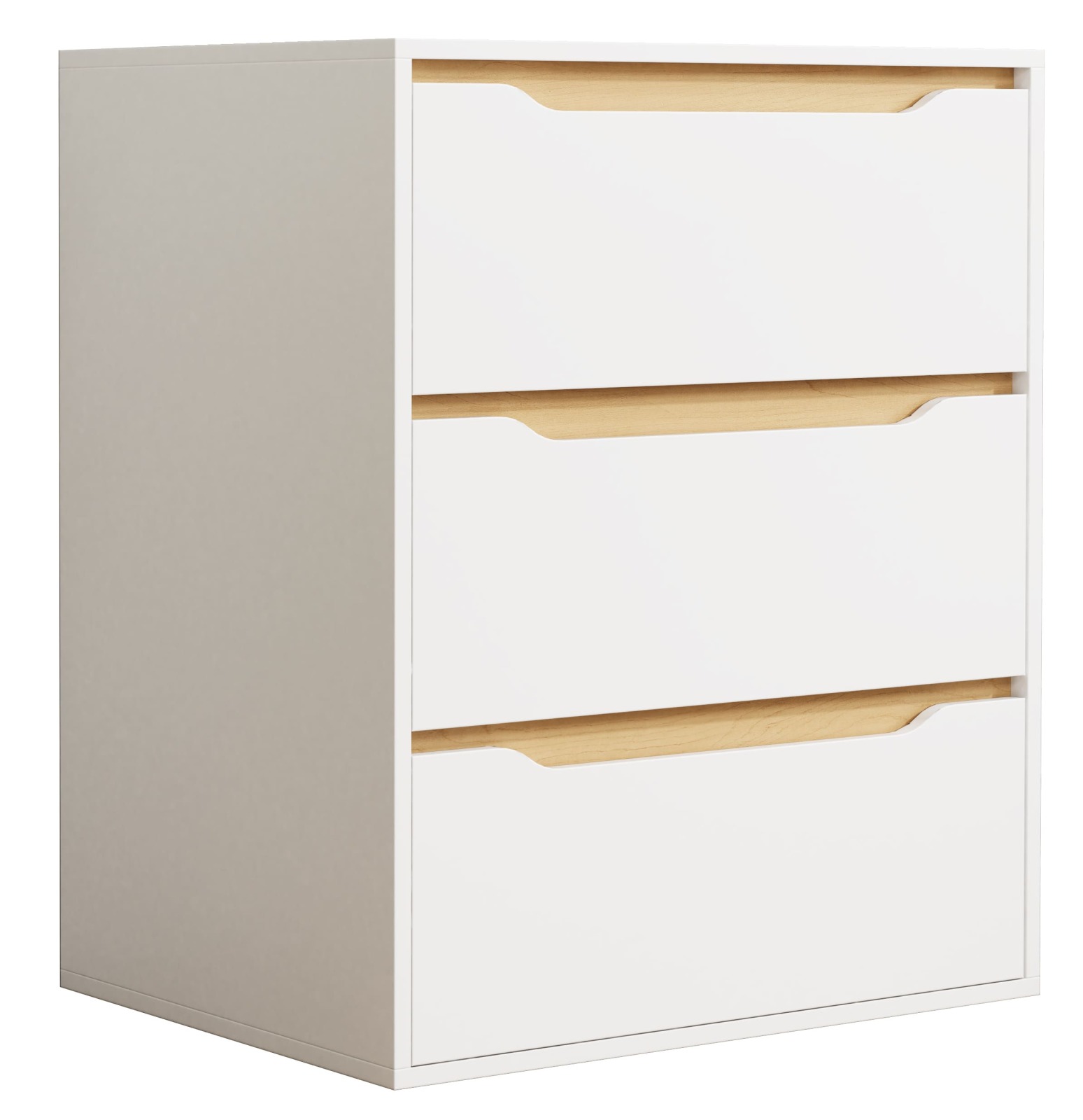 Kommode MALIRA L - weiß - Honig Eiche - 78 cm hoch