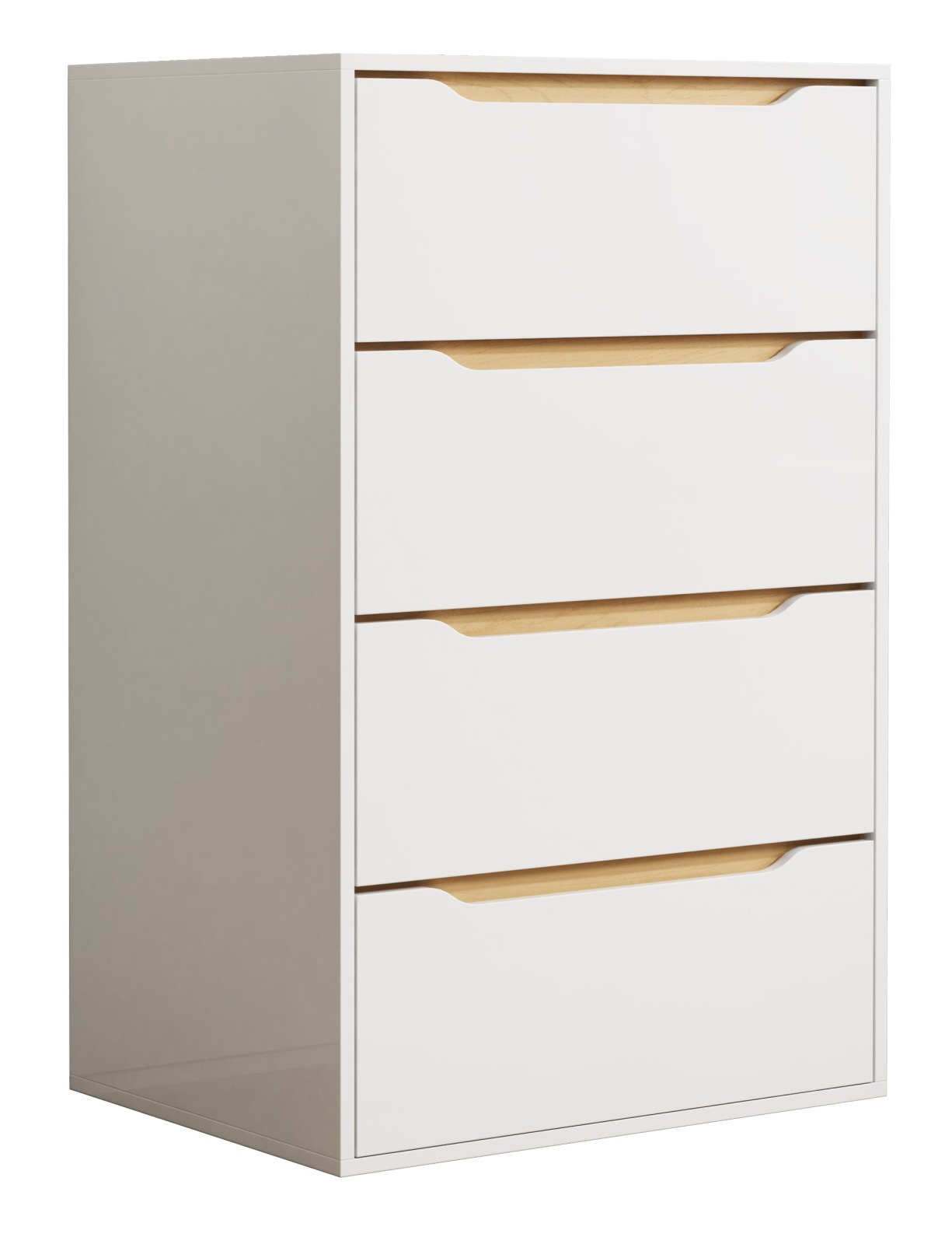 Kommode MALIRA XL - weiß - Honig Eiche - 102 cm hoch