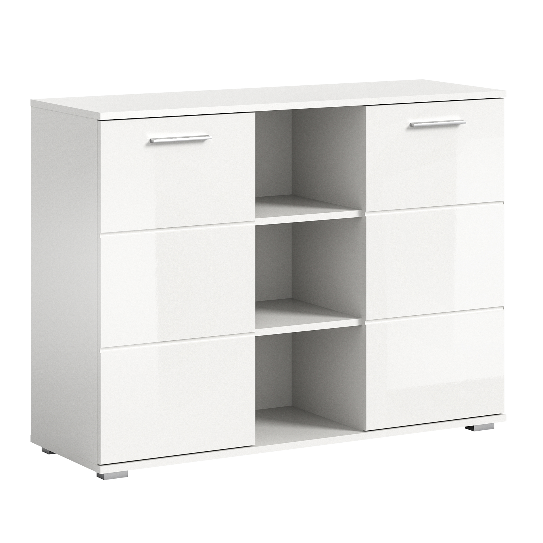 Kommode PREGO - weiß Hochglanz - weiß - 110 cm