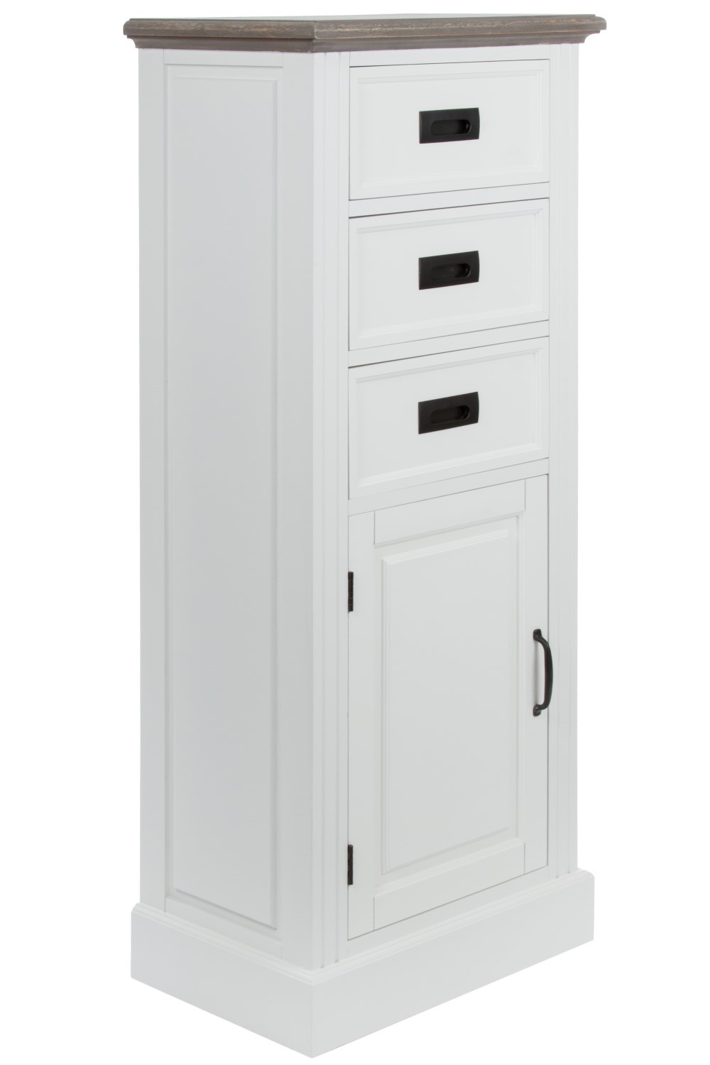 Kommode Rita - weiß - 3 Schubkästen - 1 Tür